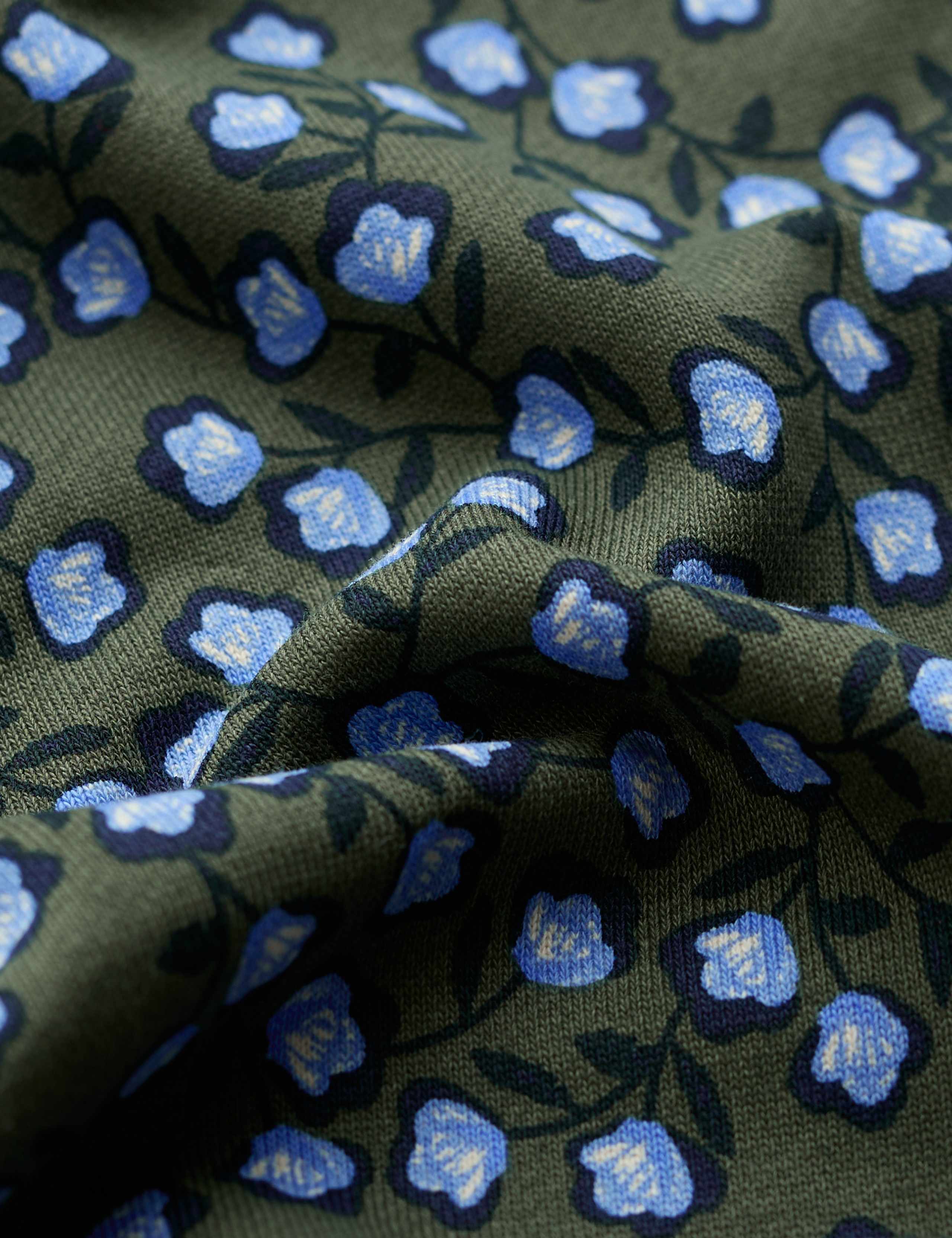 Pure Cotton Floral Relaxed Sweatshirt 3 of 5