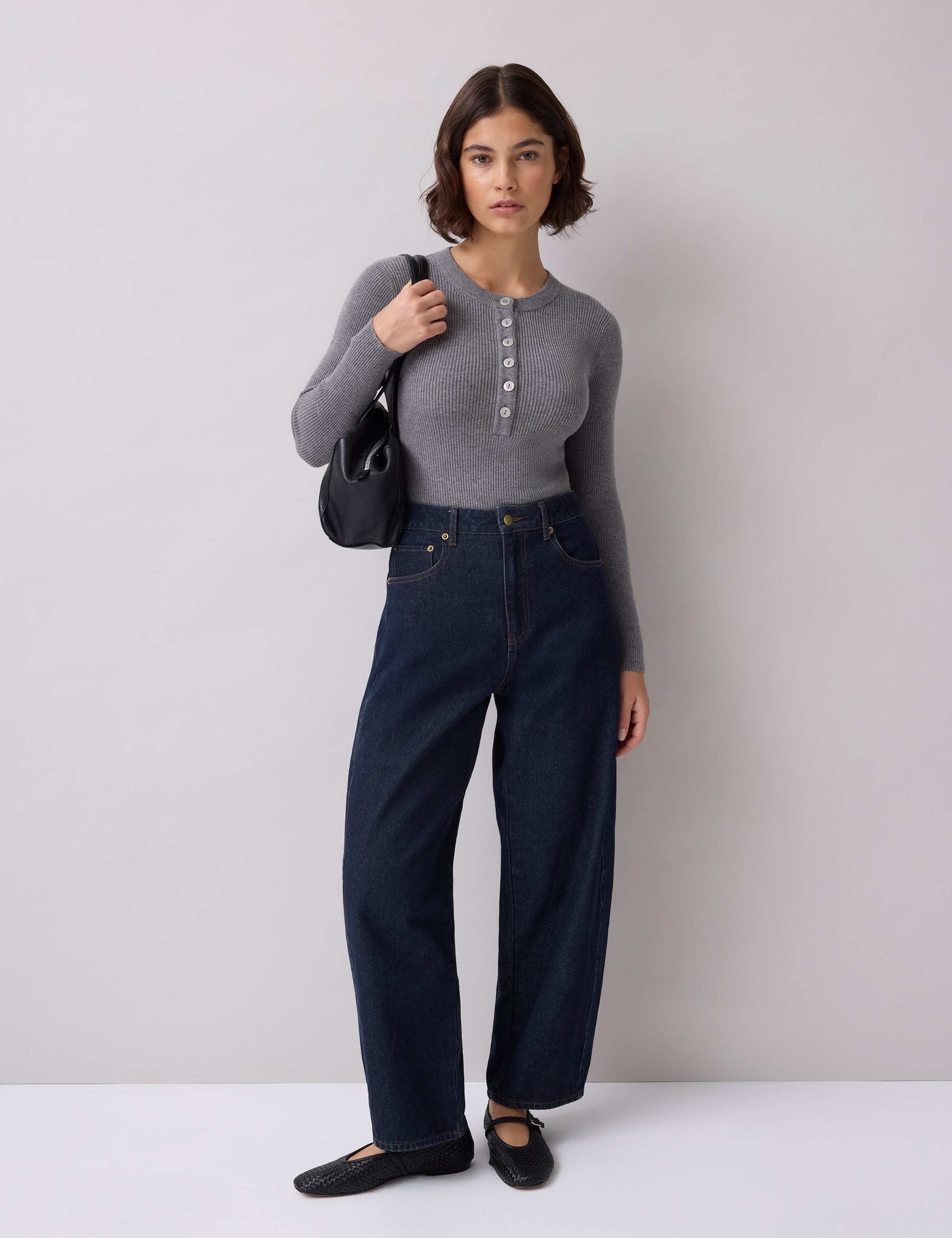 Ribbed Round Neck Regular Fit Bodysuit 3 of 4