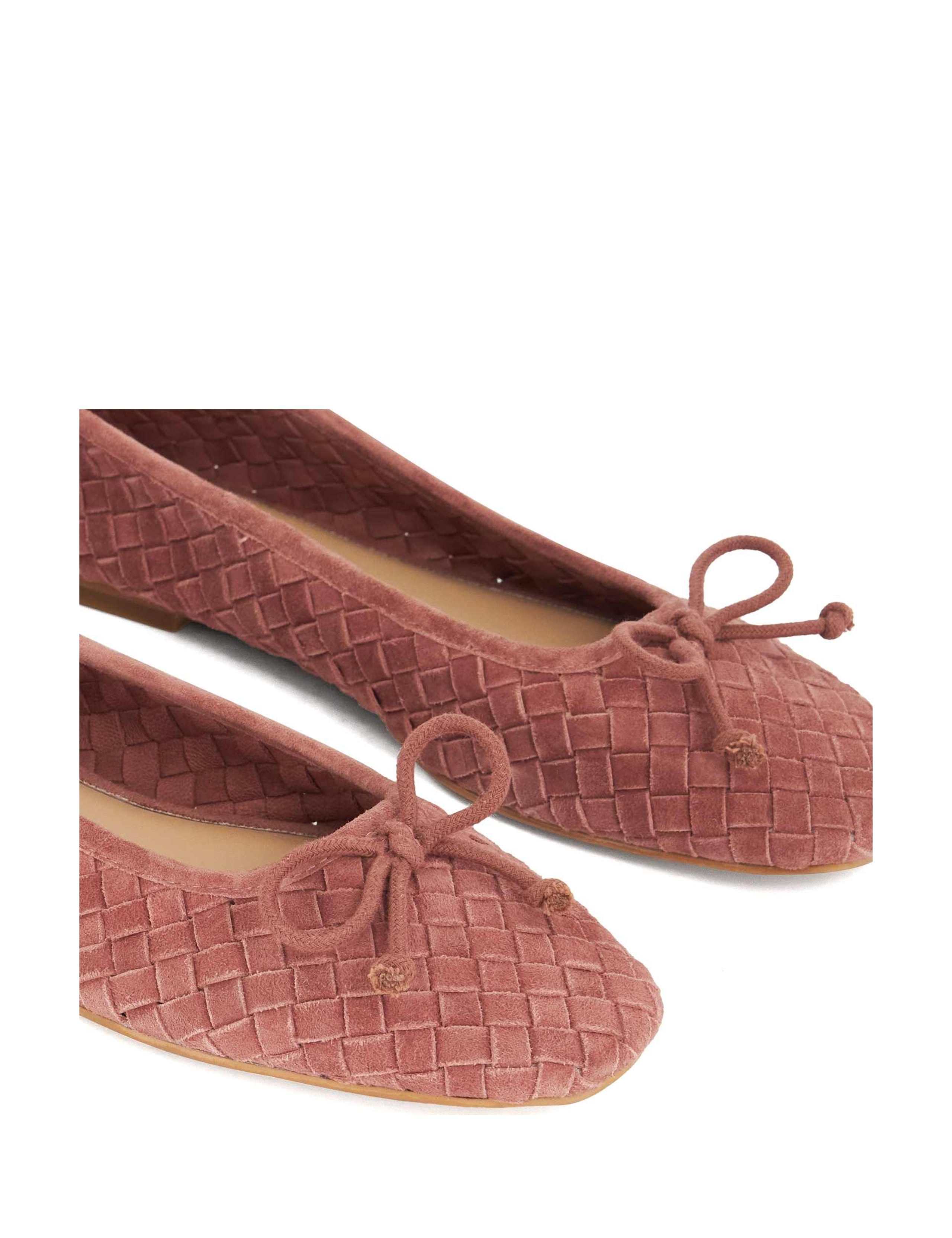 Leather Woven Slip On Flat Ballet Pumps 5 of 5