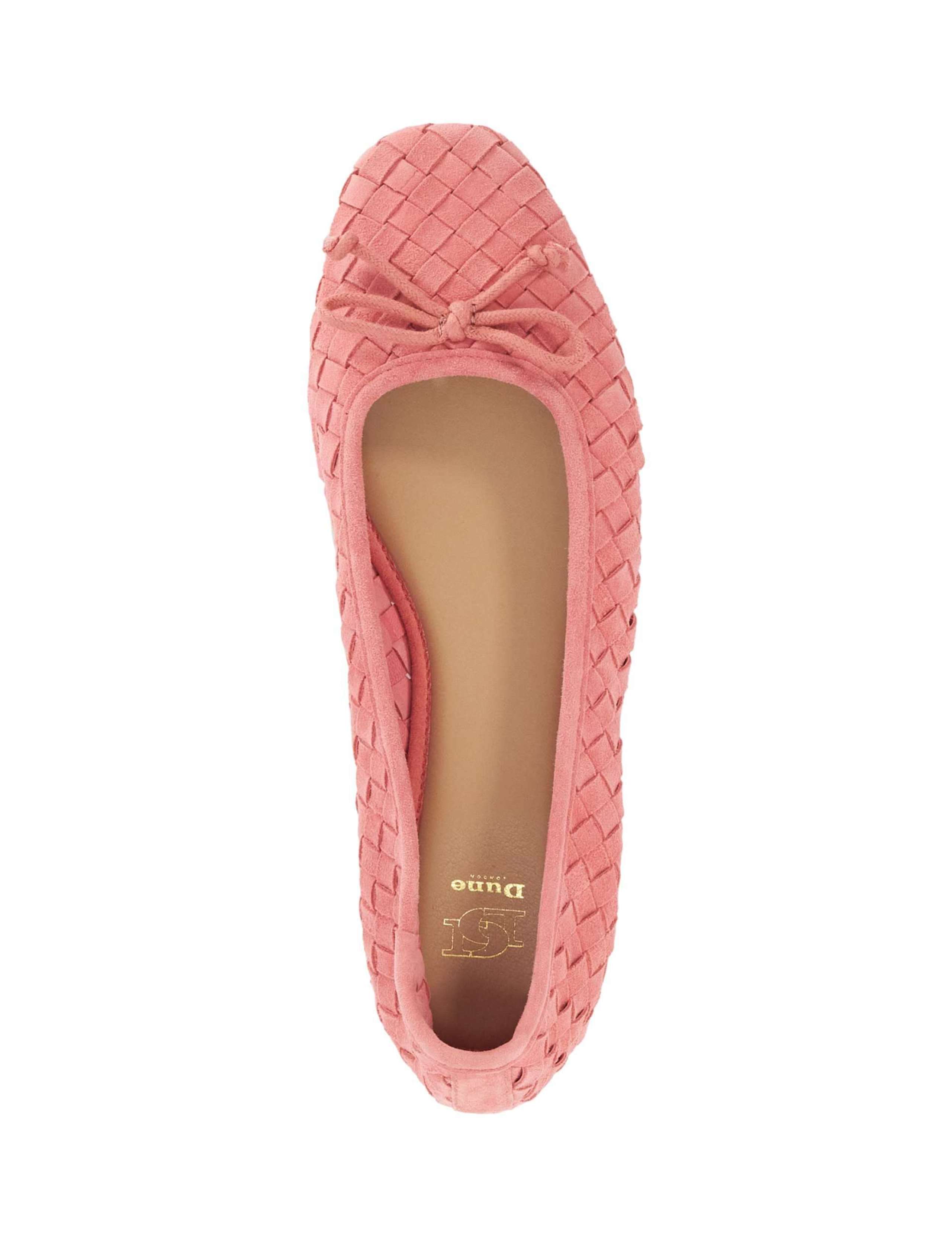 Leather Woven Slip On Flat Ballet Pumps 3 of 5