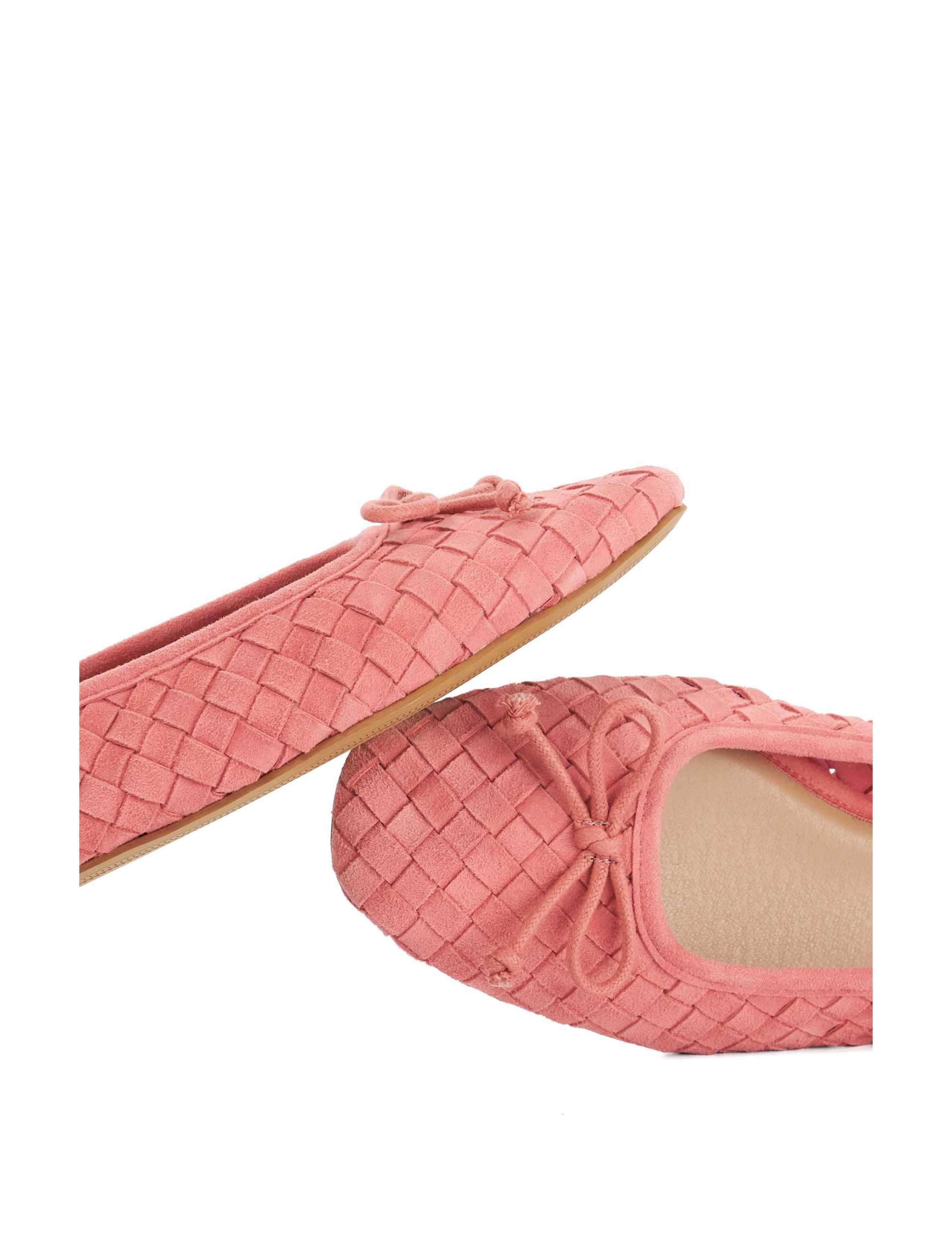 Leather Woven Slip On Flat Ballet Pumps 5 of 5