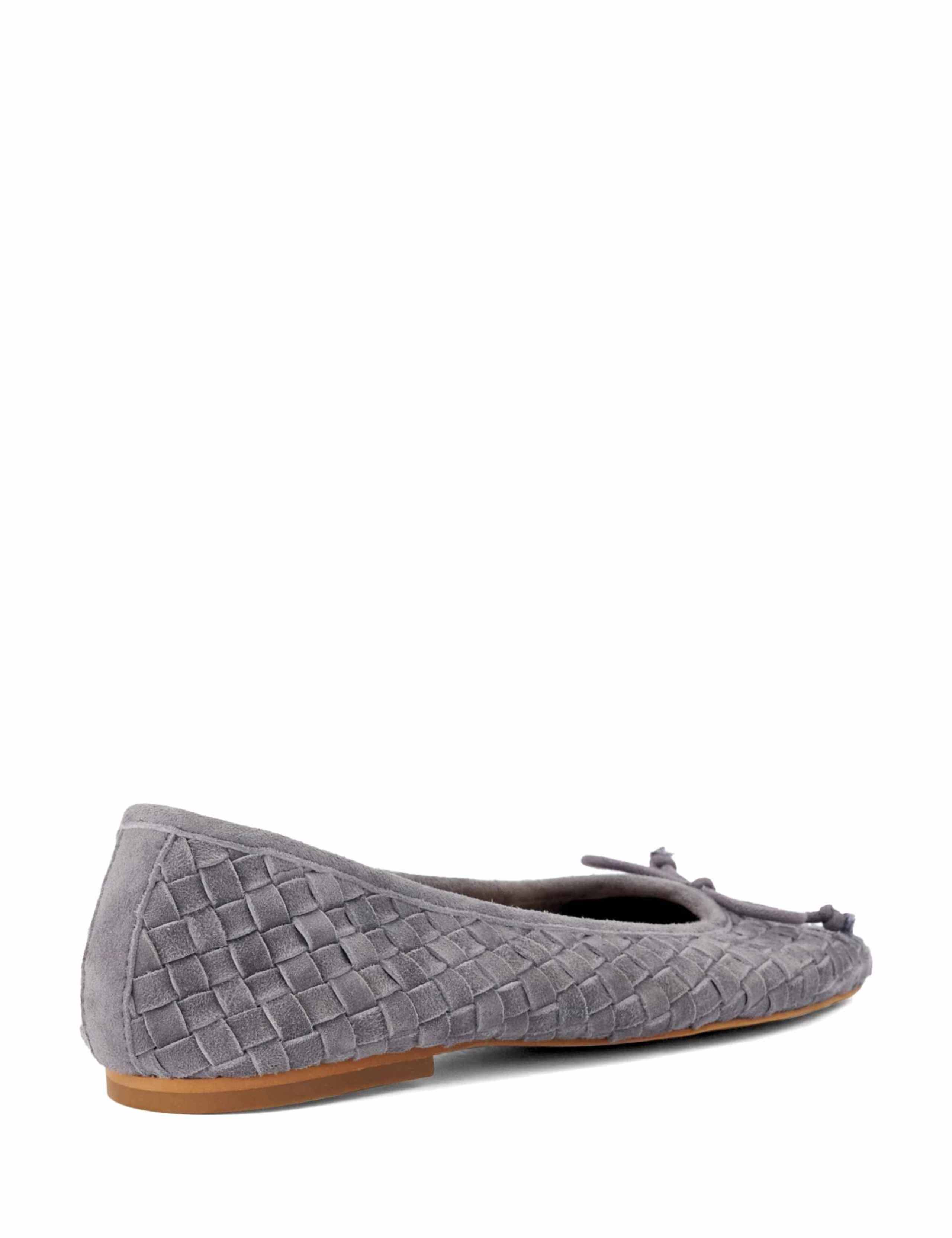 Leather Woven Slip On Flat Ballet Pumps 5 of 5