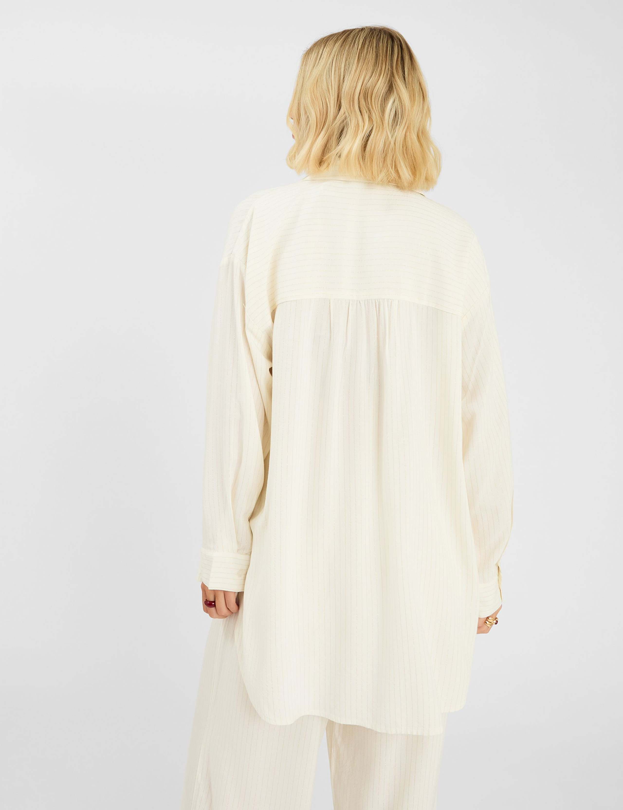 Striped Beach Cover Up Shirt 4 of 5