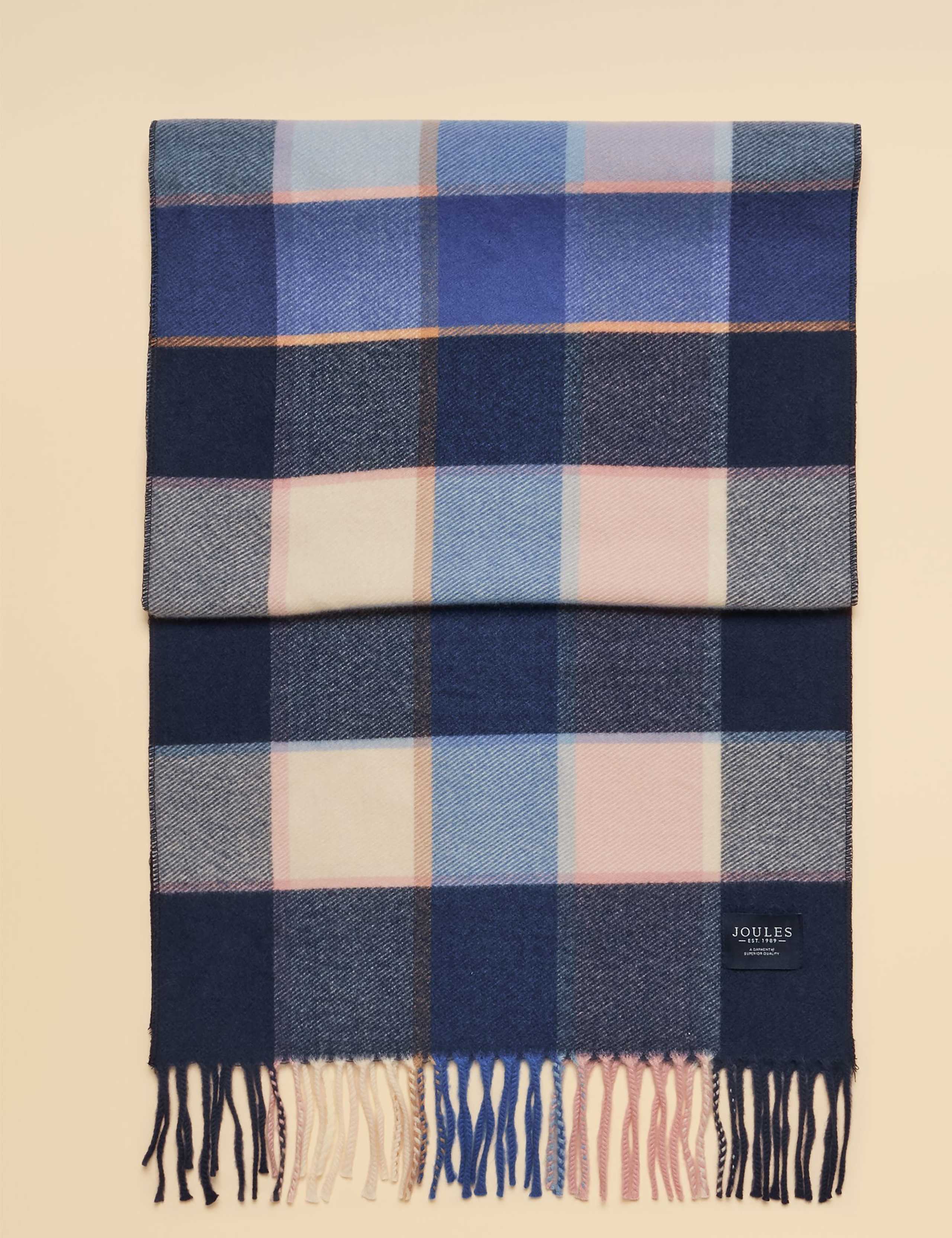 Gingham Fringed Large Scarf 5 of 5