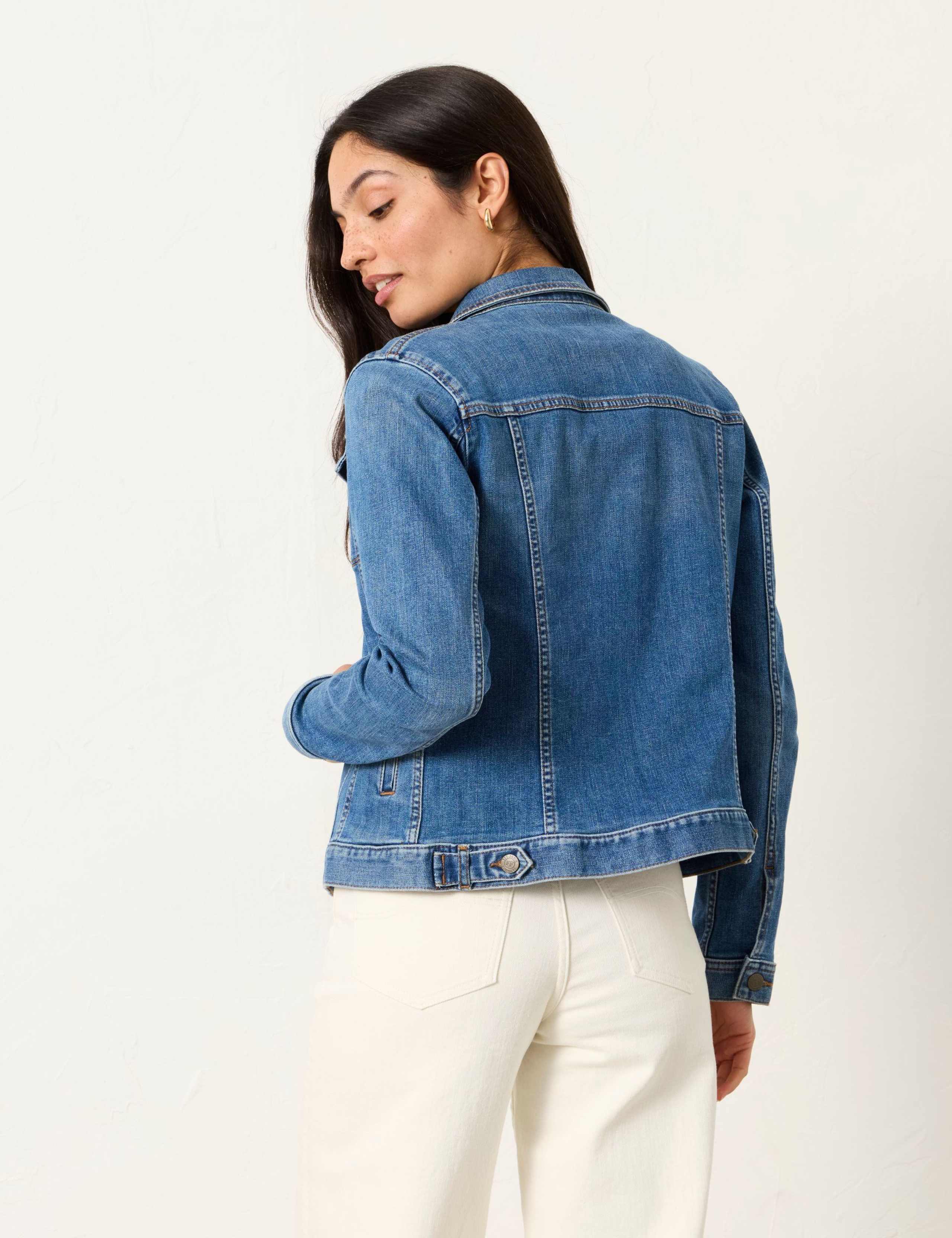 Denim Cropped Jacket 3 of 5