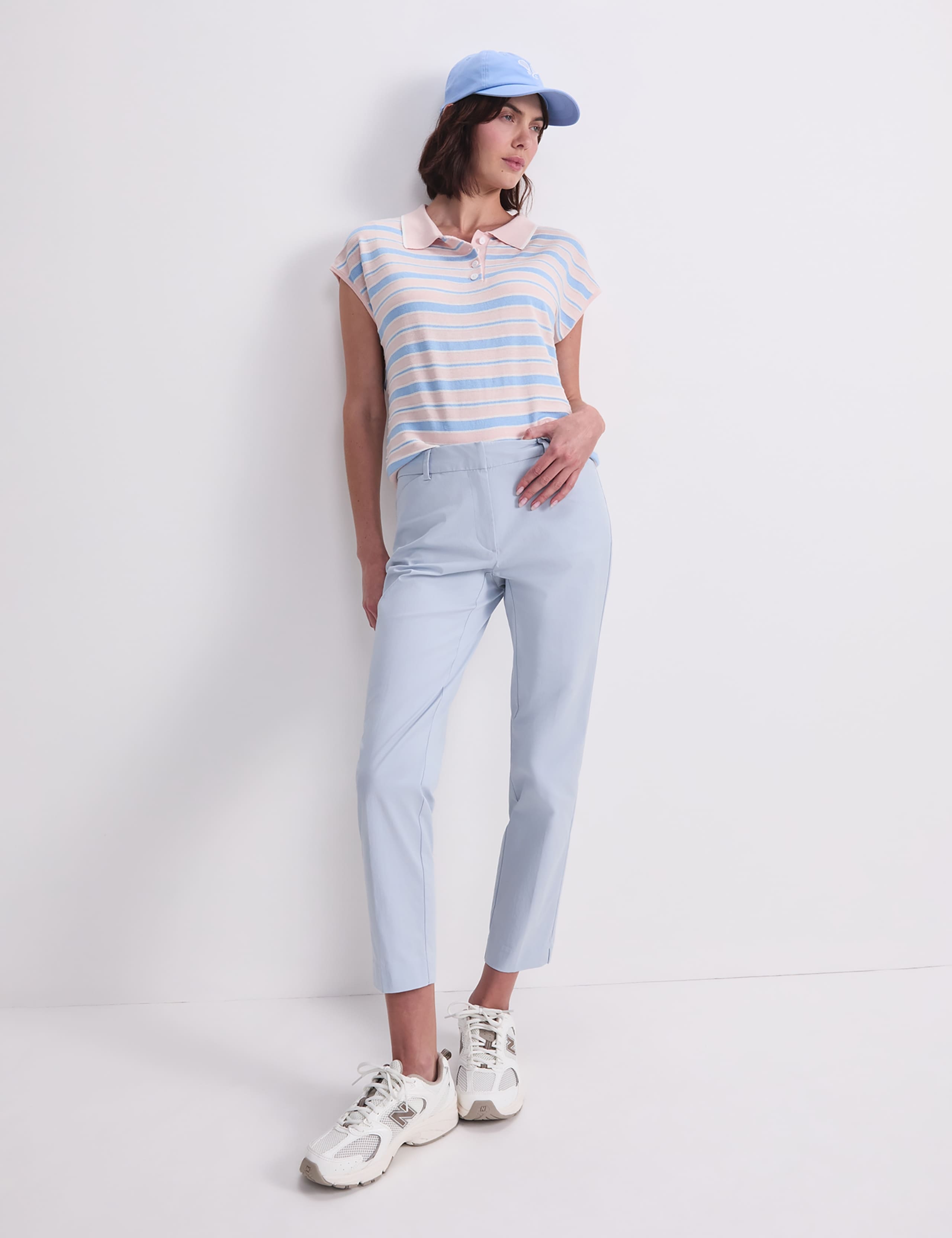 Silk Rich Knitted Striped Polo Shirt 5 of 6
