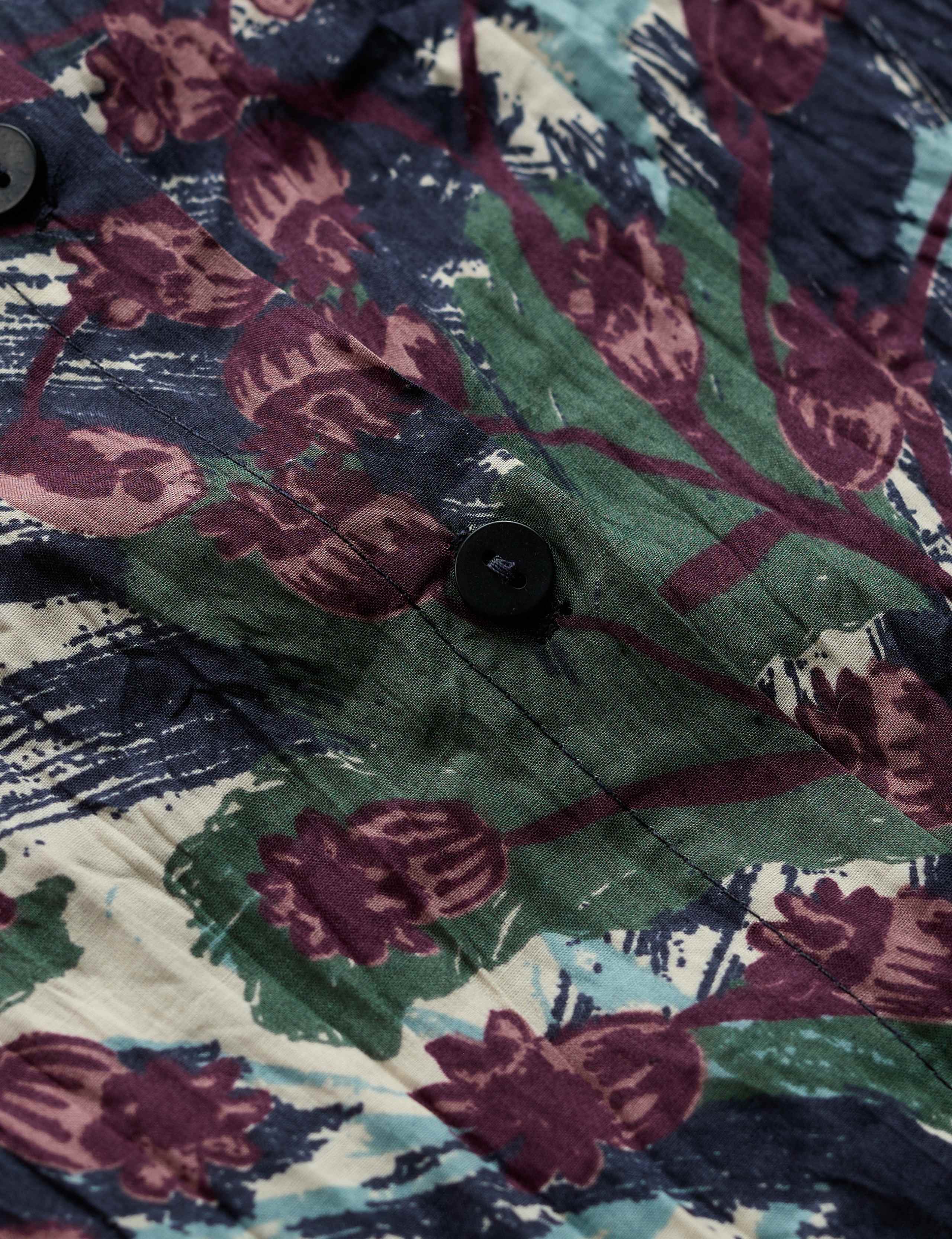 Pure Cotton Floral Crinkle Shirt 3 of 6