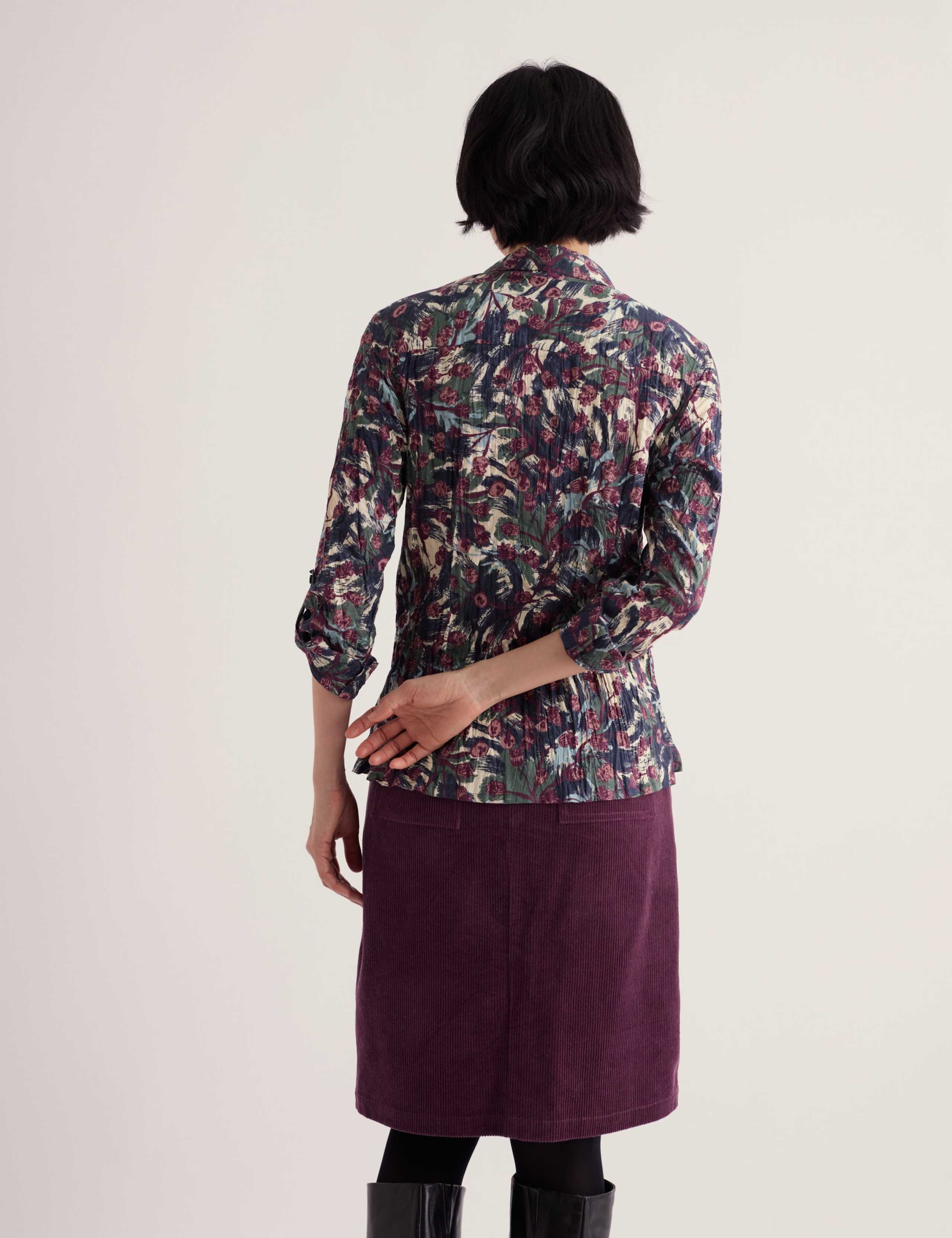 Pure Cotton Floral Crinkle Shirt 5 of 6