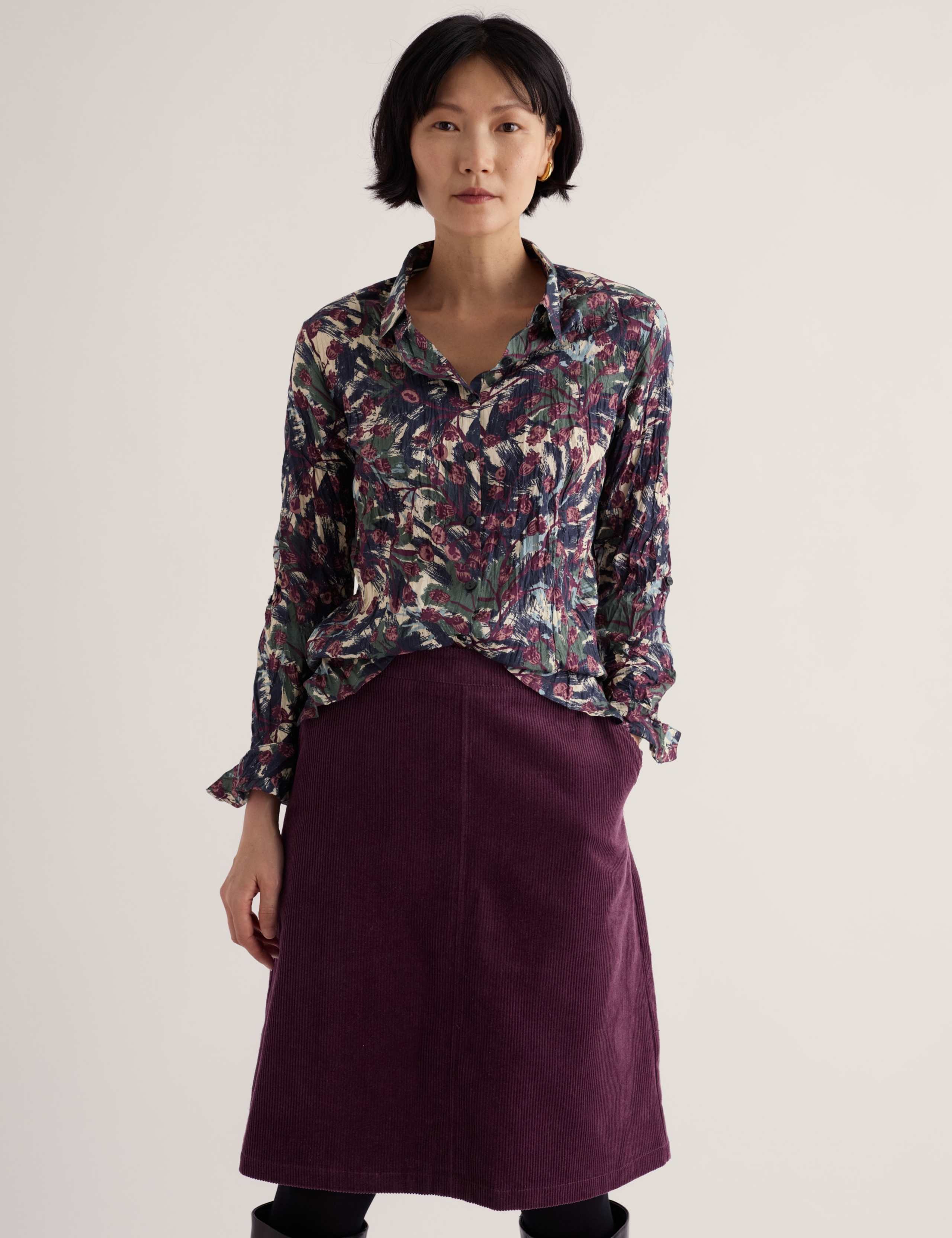 Pure Cotton Floral Crinkle Shirt 6 of 6