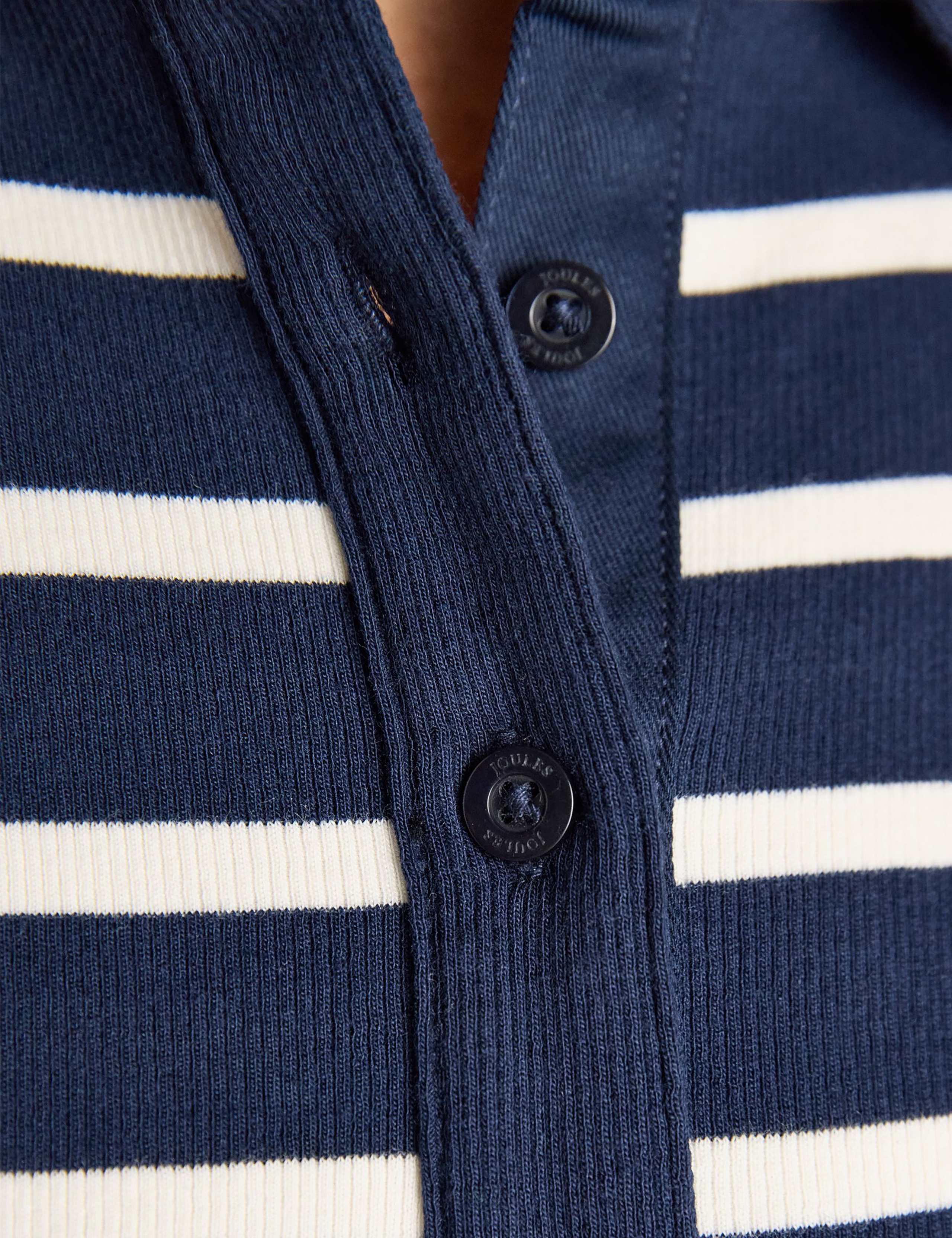 Cotton Rich Ribbed Striped Polo Top 5 of 7
