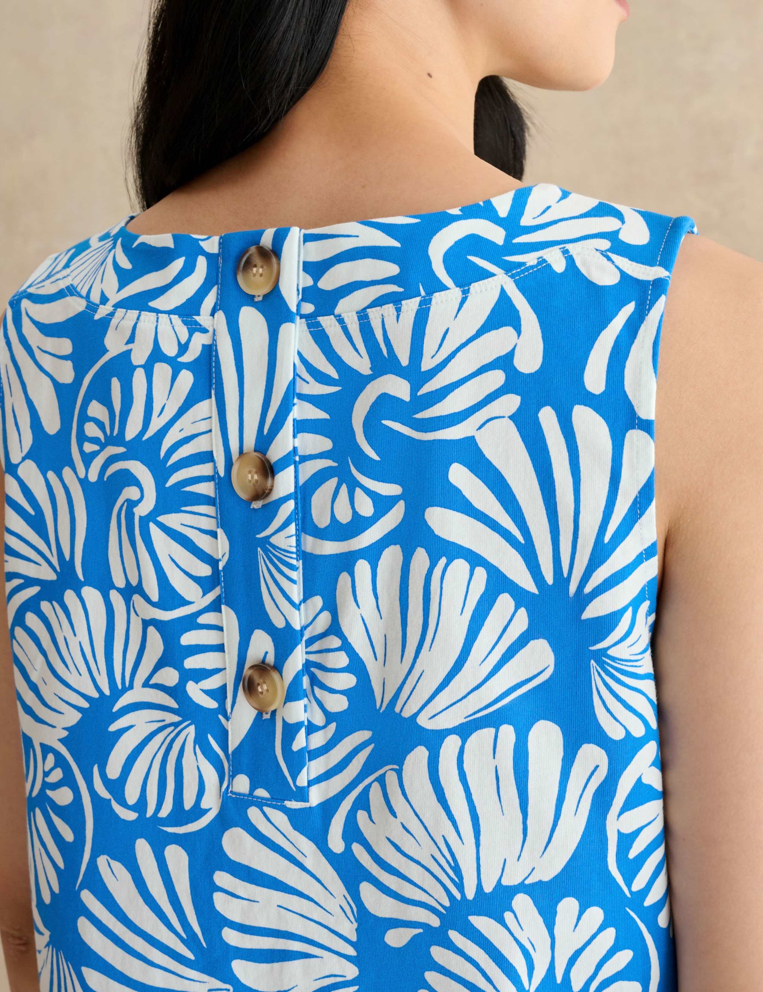 Pure Cotton Fern Print Crew Neck Top 5 of 5