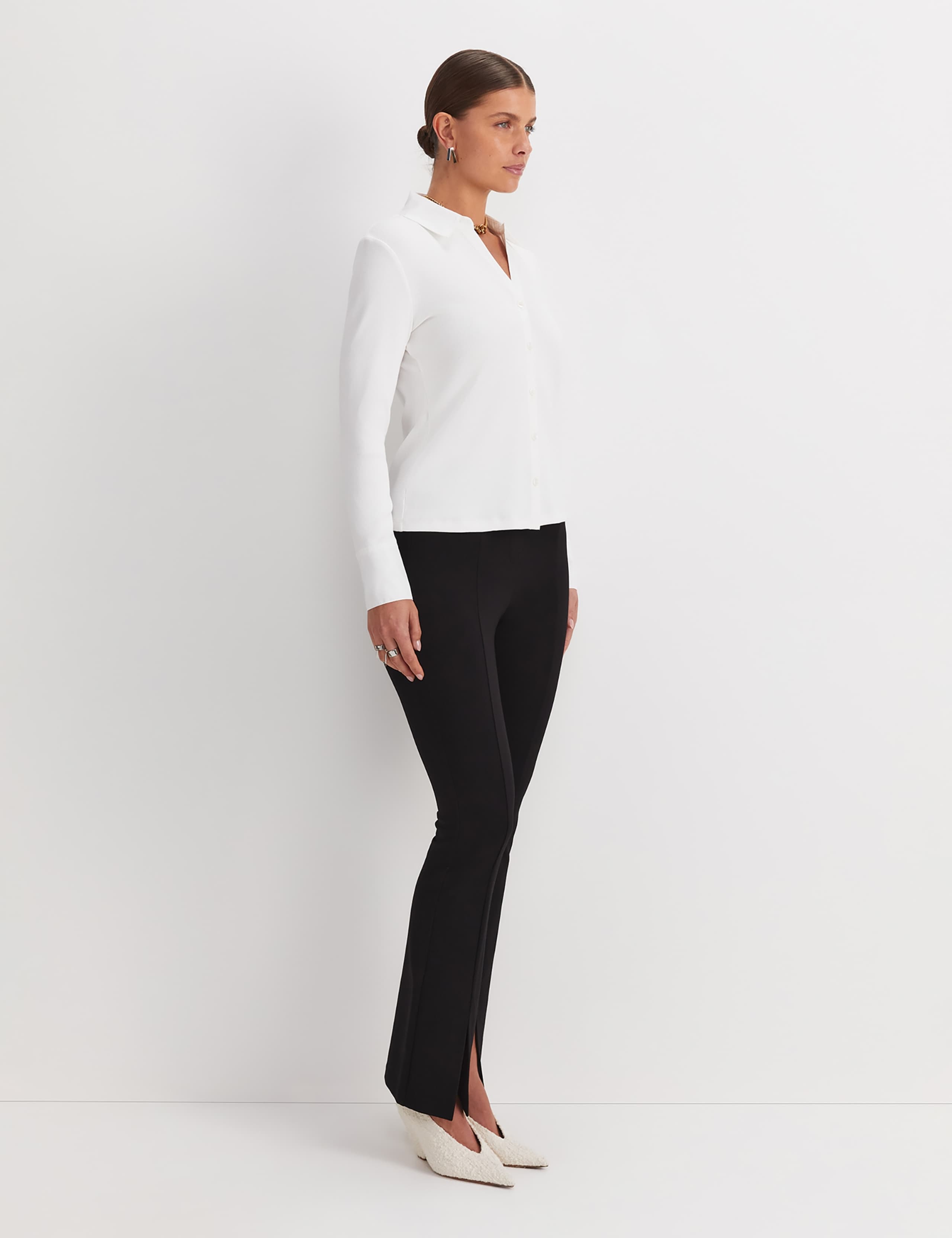 Cotton Rich Ribbed Collared Shirt 4 of 8
