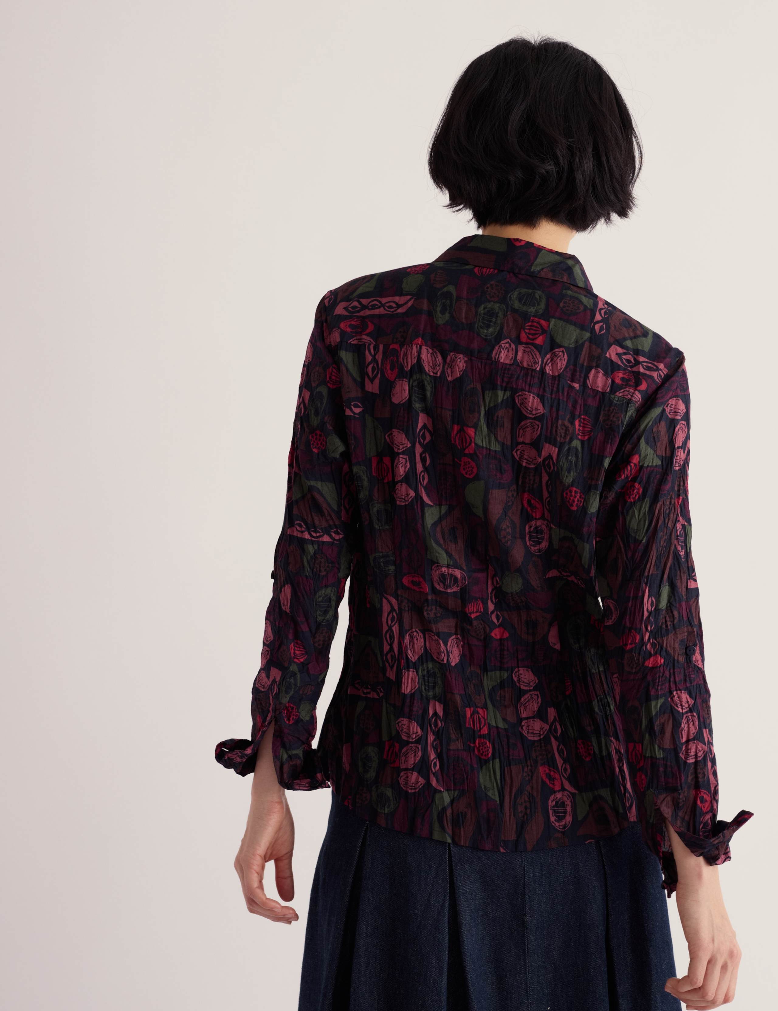 Pure Cotton Floral Crinkle Shirt 4 of 6