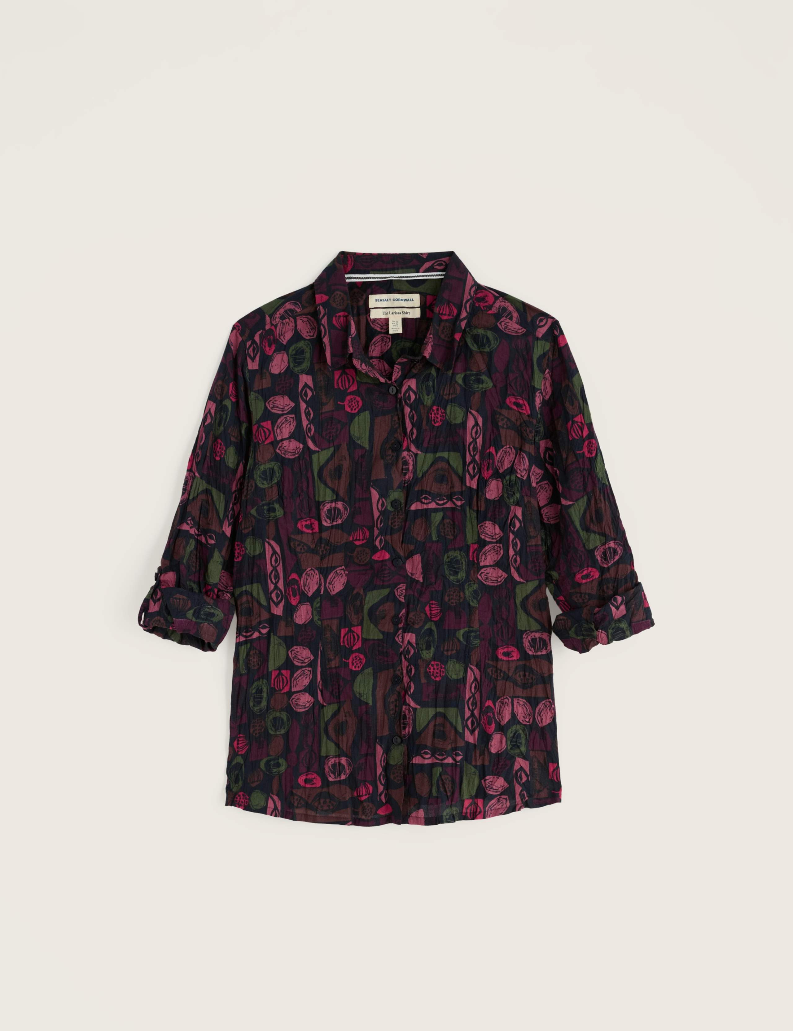 Pure Cotton Floral Crinkle Shirt 2 of 6