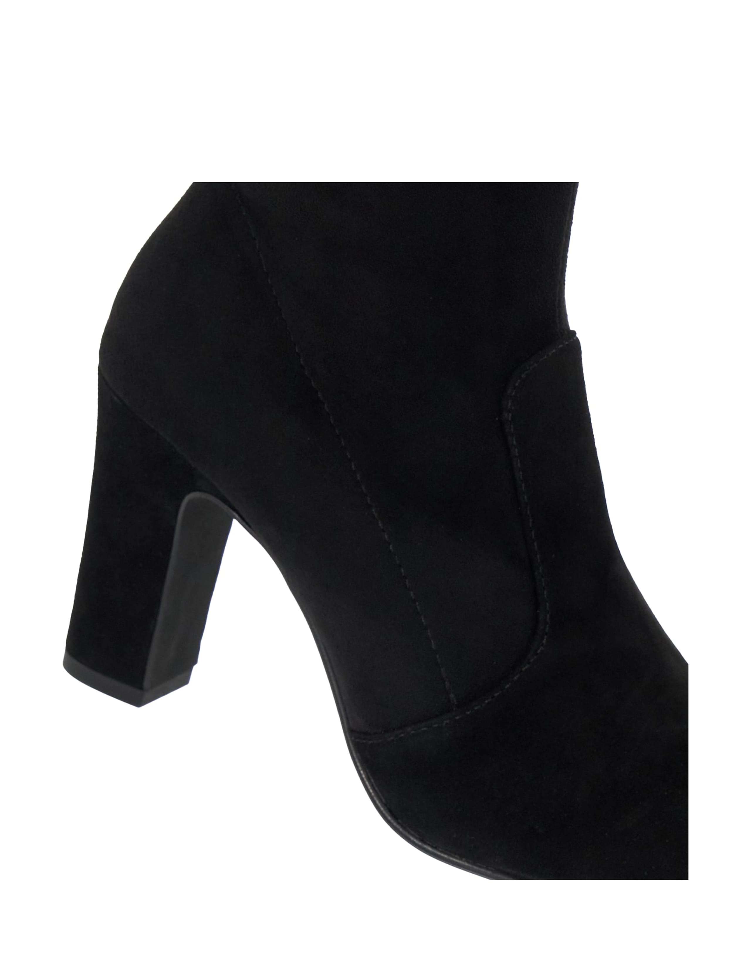 Suede Block Heel Sock Boots 6 of 6
