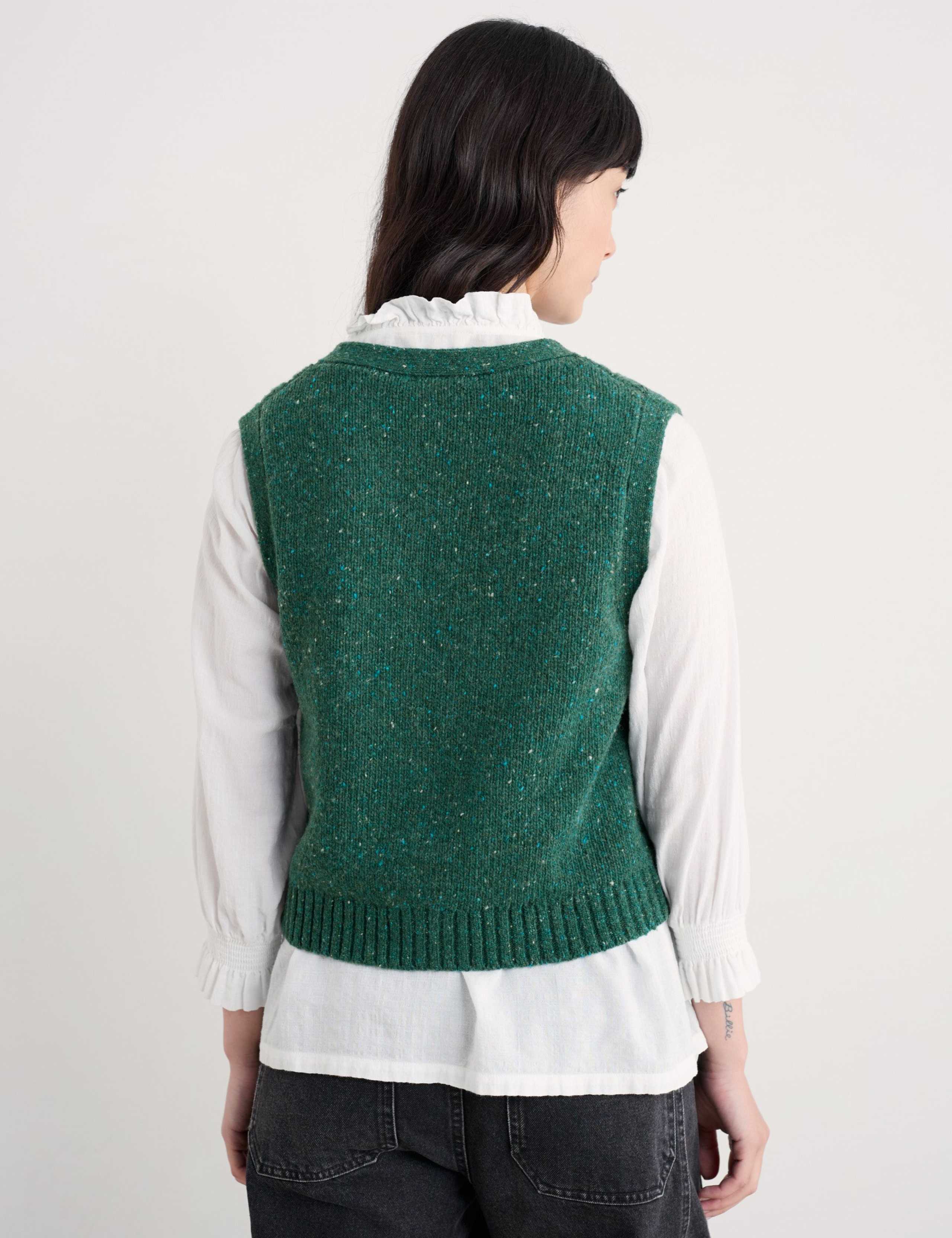 Wool Rich V-Neck Knitted Vest 3 of 5