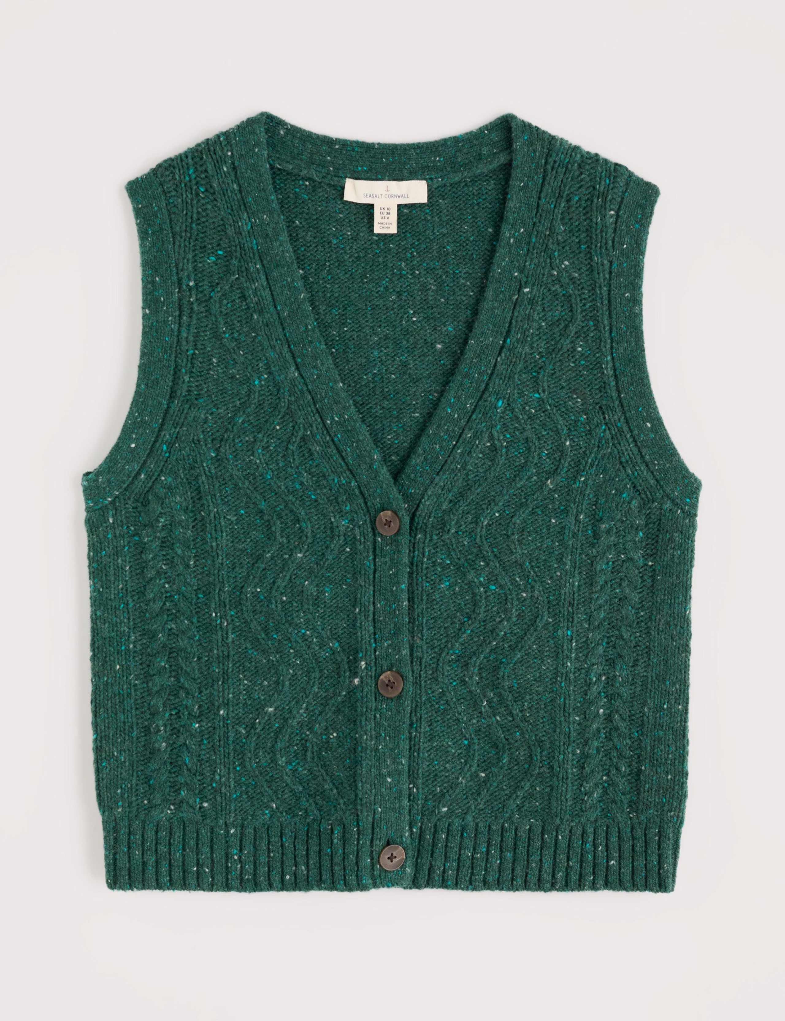 Wool Rich V-Neck Knitted Vest 2 of 5