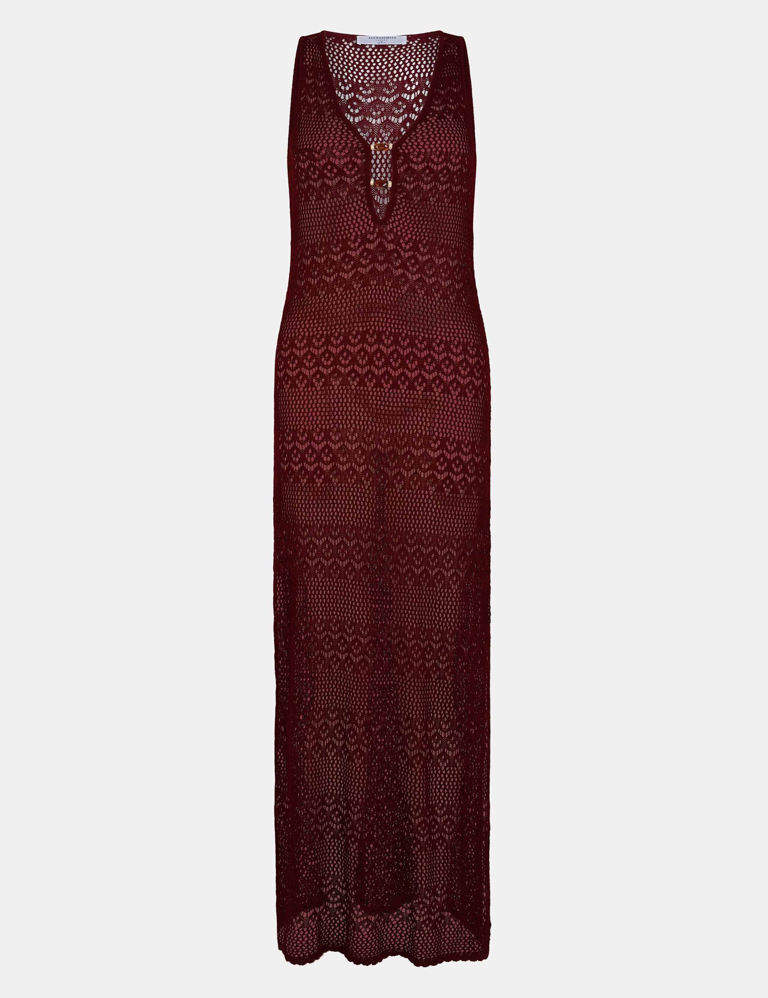 Knitted Textured Maxi Beach Dress 2 of 4