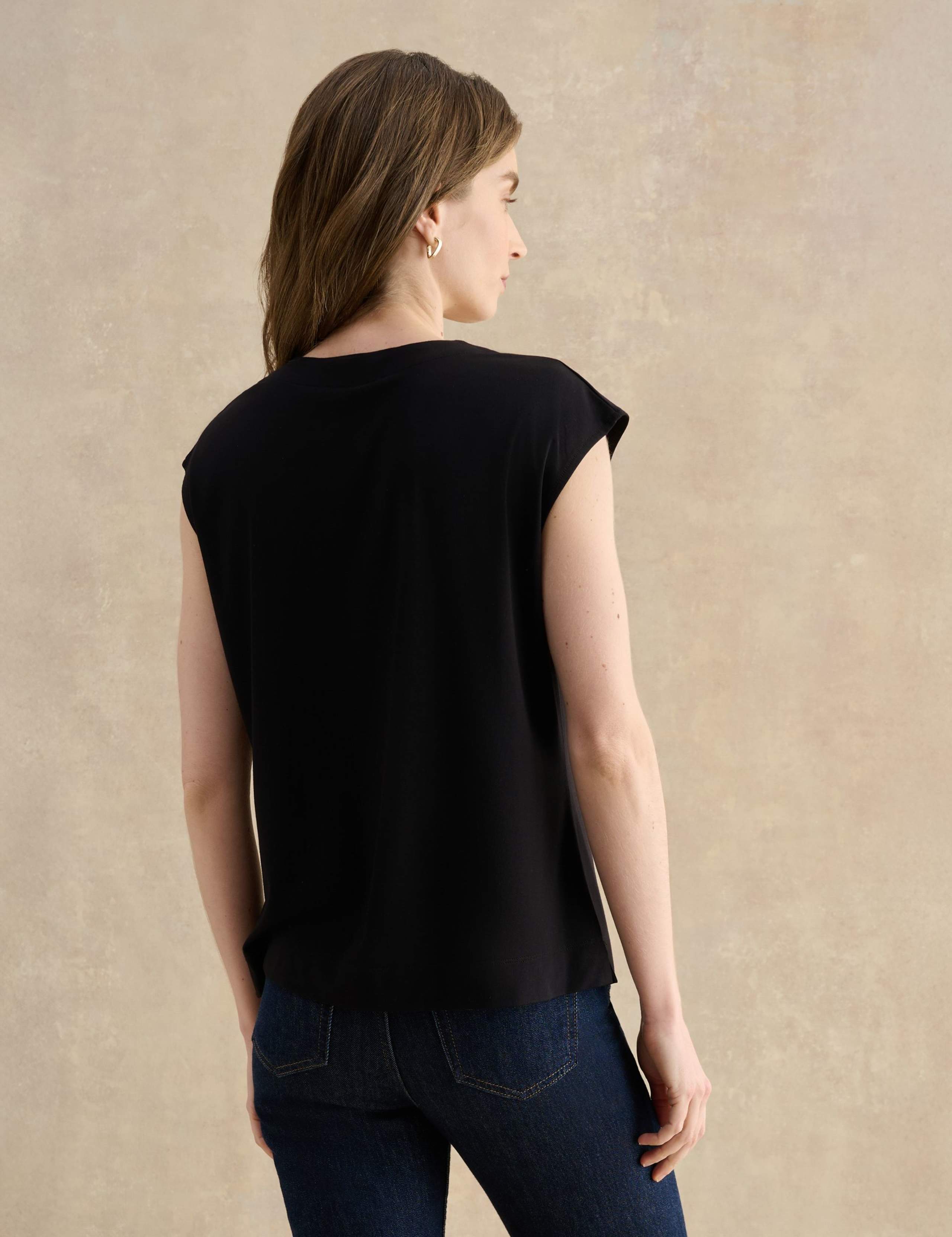 V-Neck Button Detail Top 4 of 5