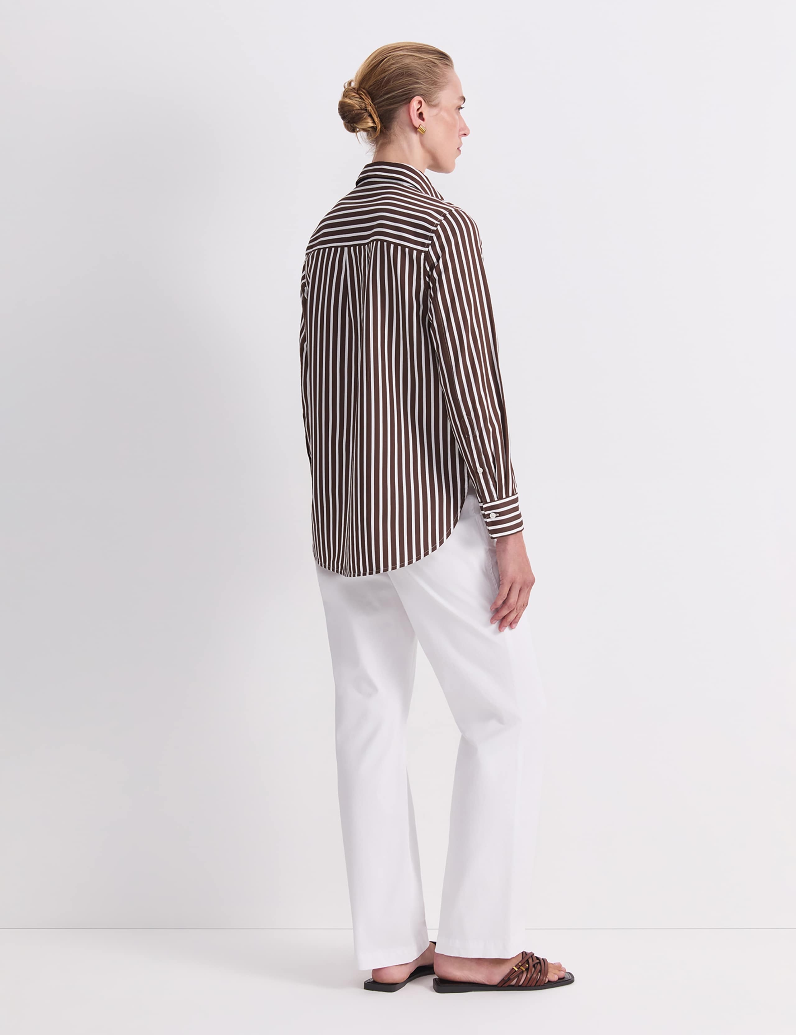 Cotton Rich Striped Shirt with Silk 3 of 6