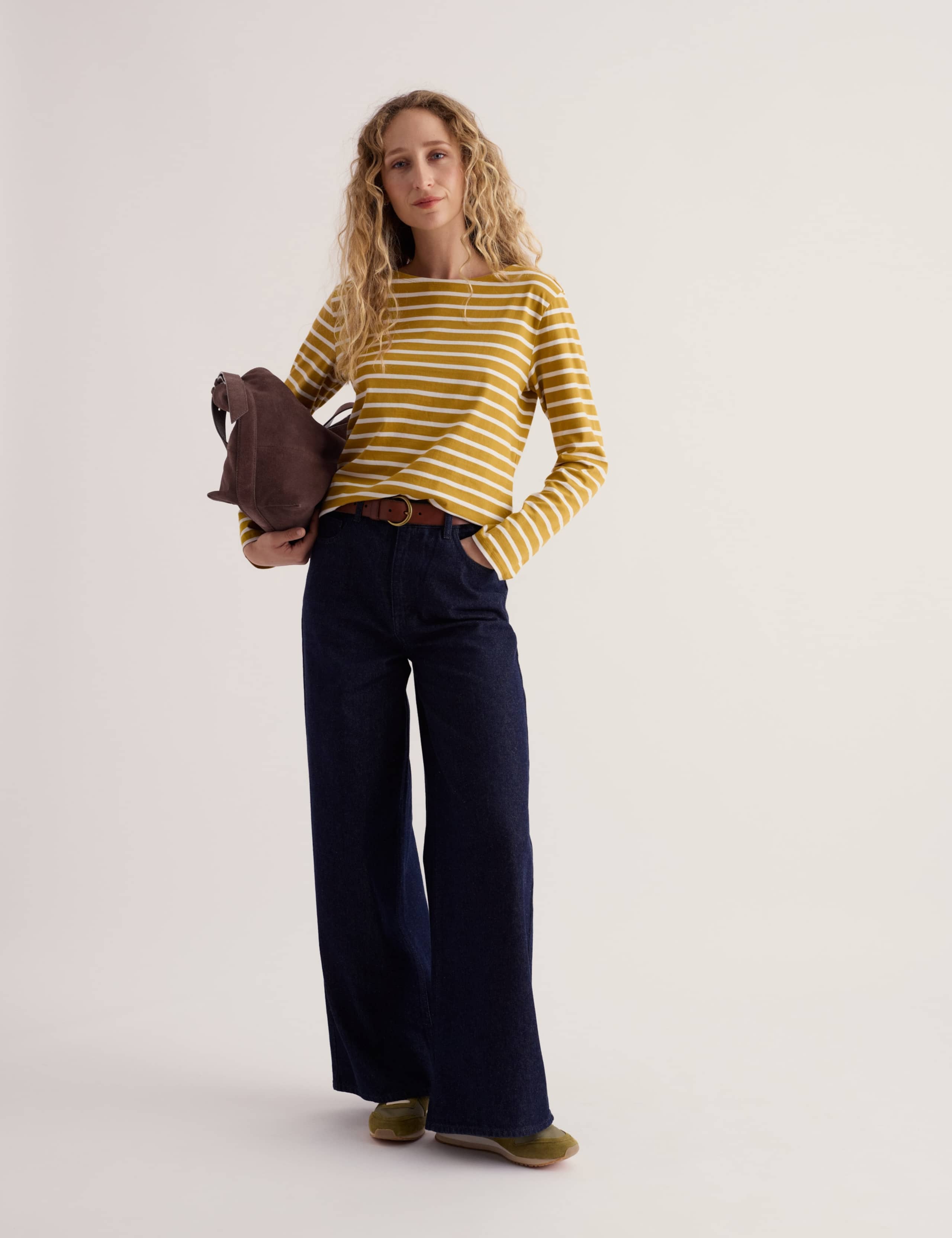 Pure Cotton Striped Crew Neck Relaxed Shirt 1 of 5