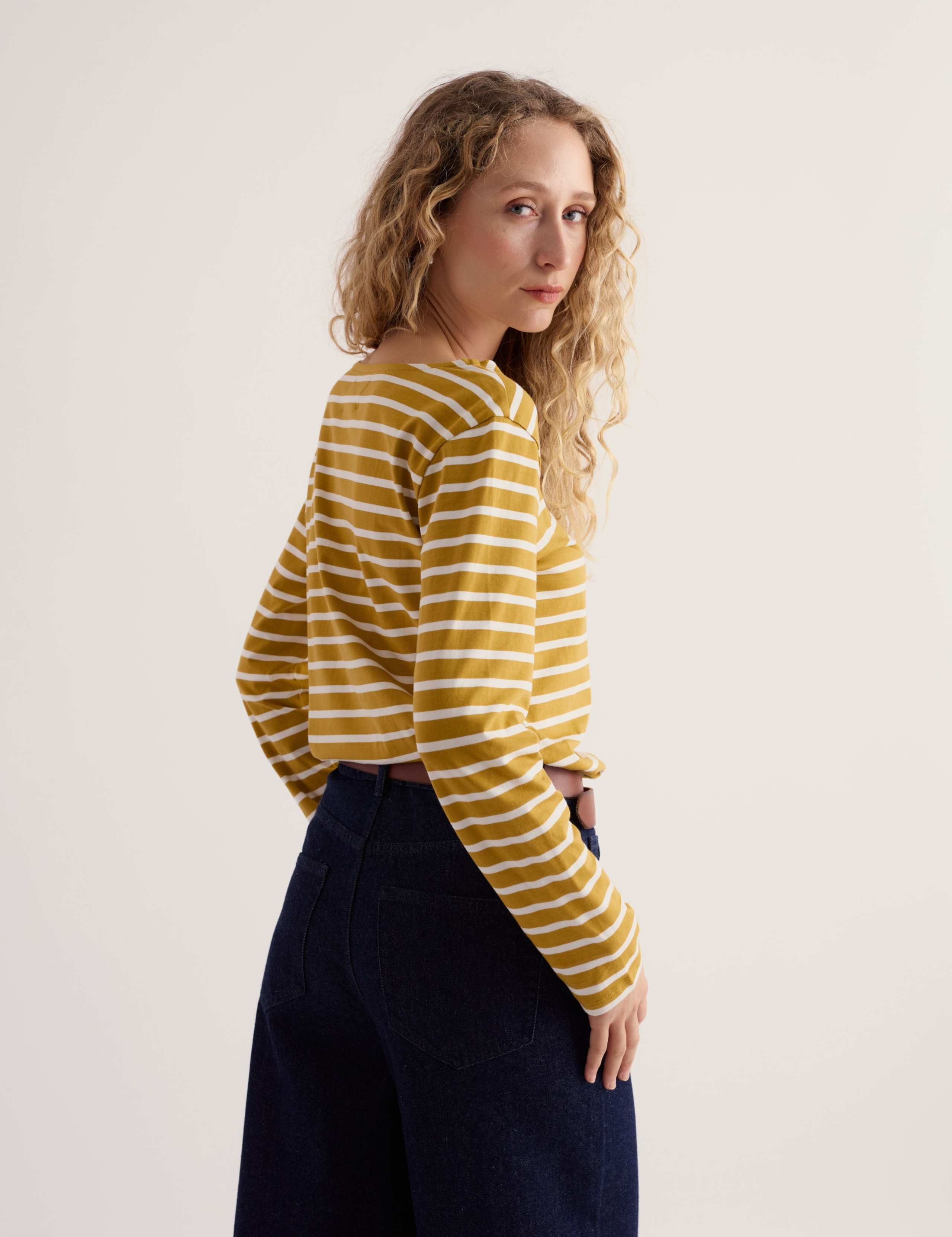 Pure Cotton Striped Crew Neck Relaxed Shirt 3 of 5