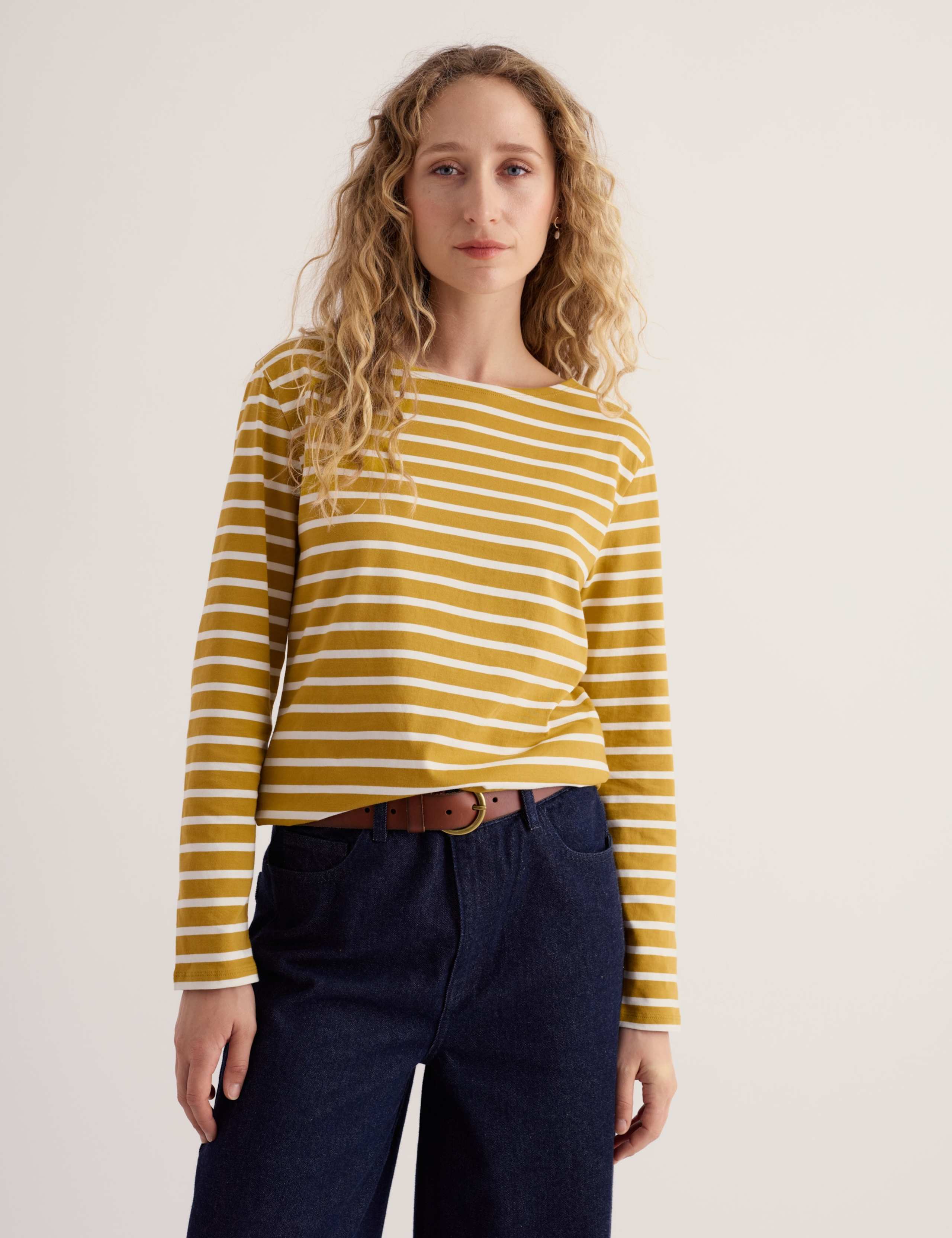 Pure Cotton Striped Crew Neck Relaxed Shirt 4 of 5