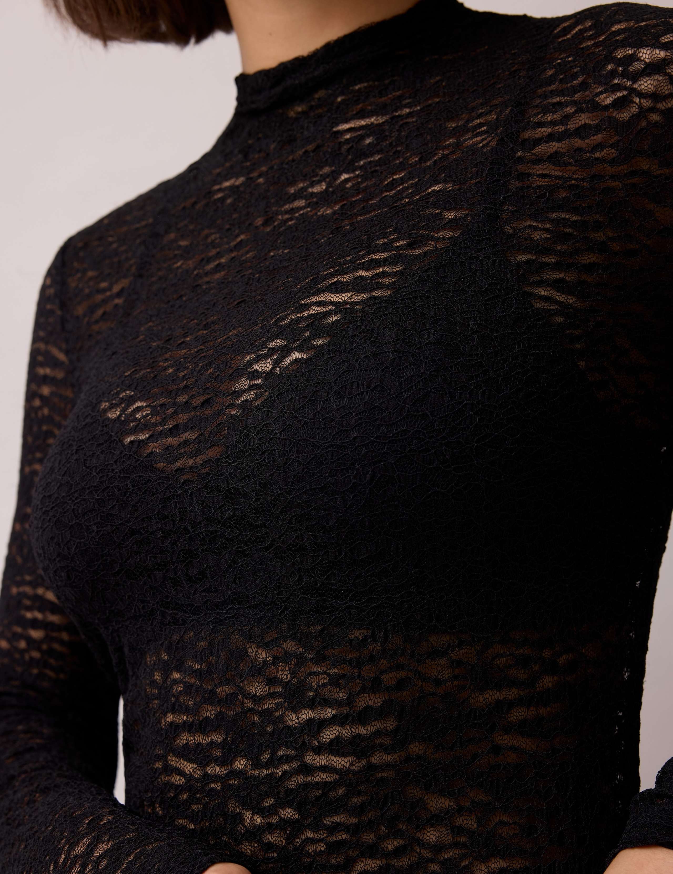 Lace Zip Up Regular Fit Top 2 of 5