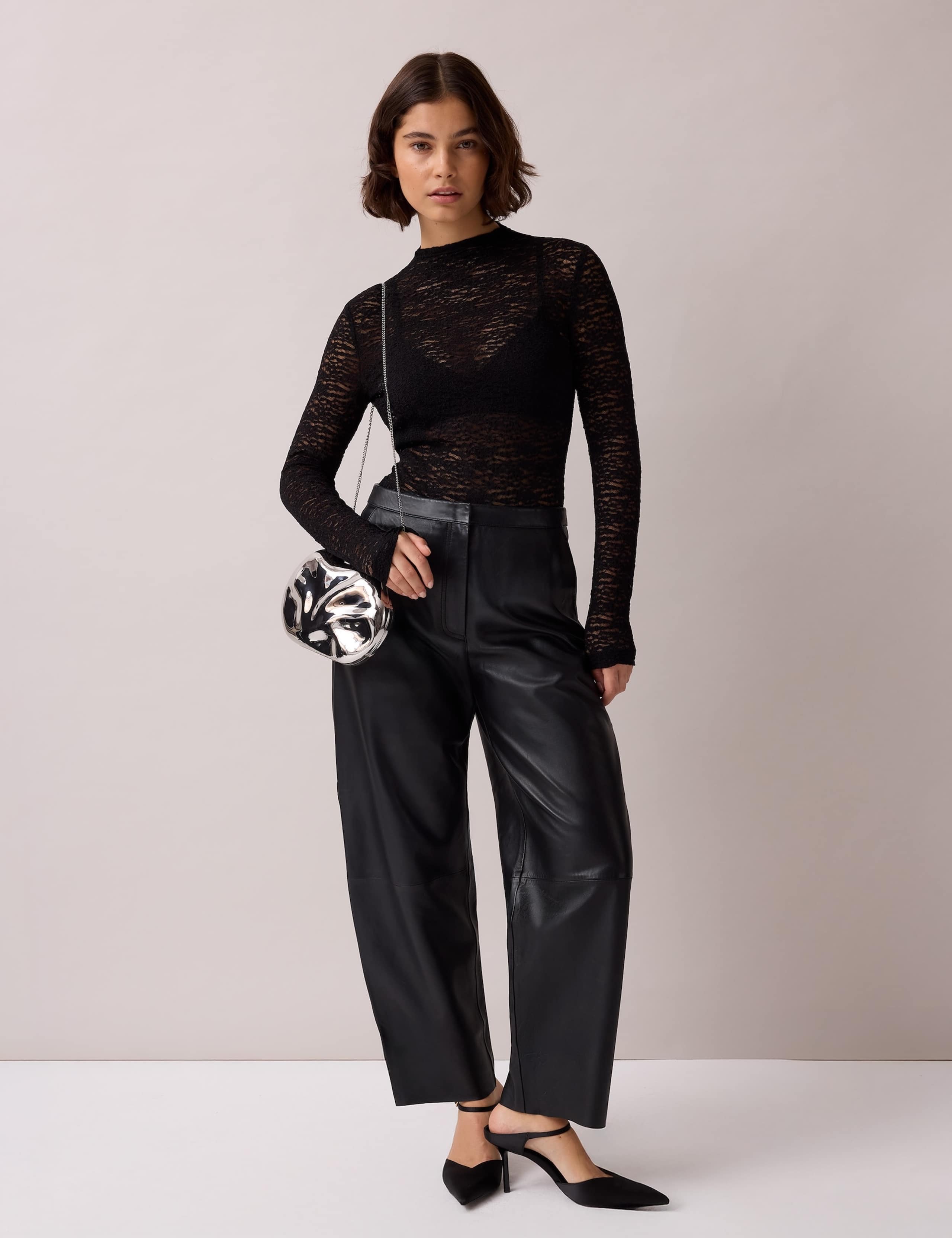 Lace Zip Up Regular Fit Top 4 of 5
