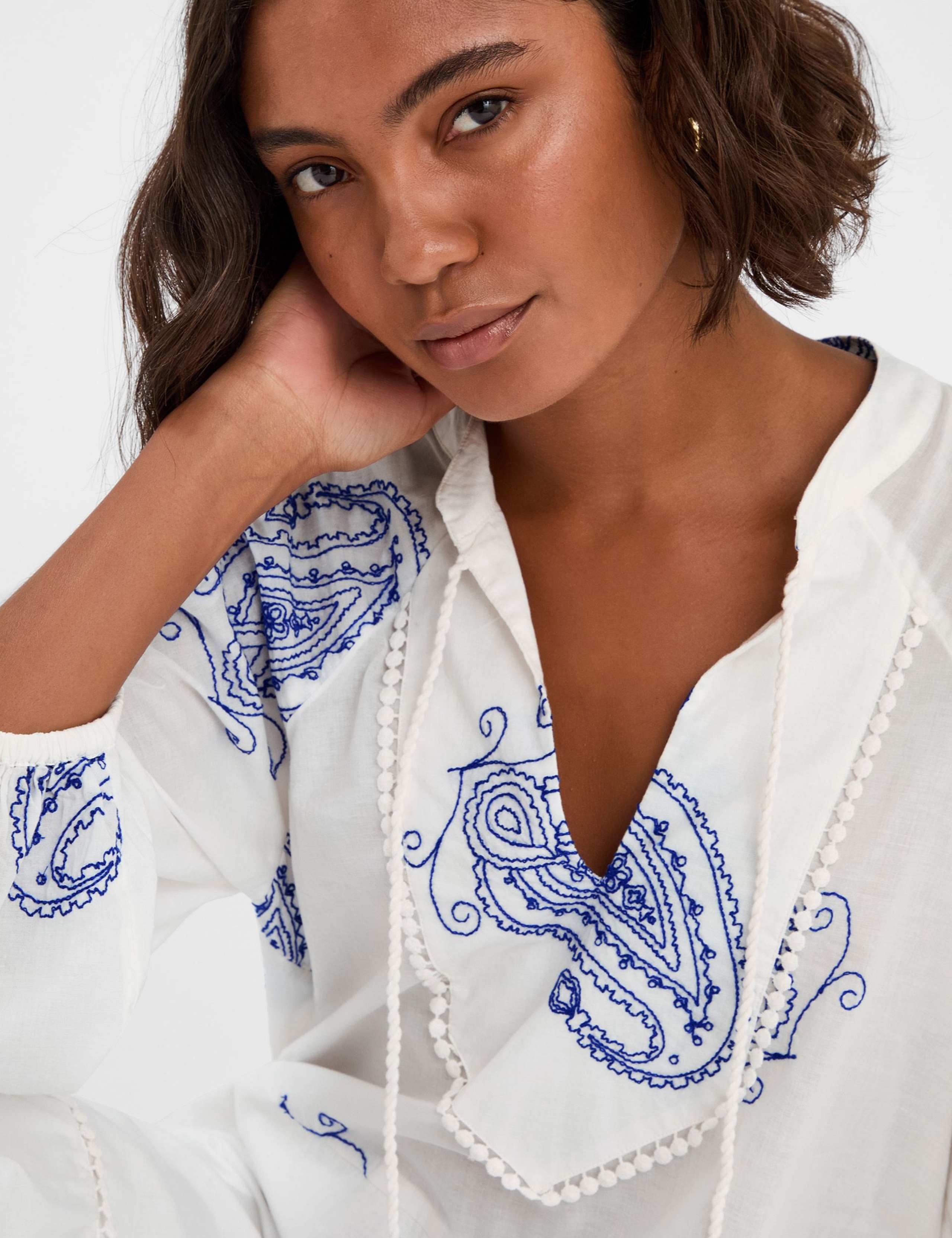 Pure Cotton Embroidered Mini Beach Dress 4 of 4