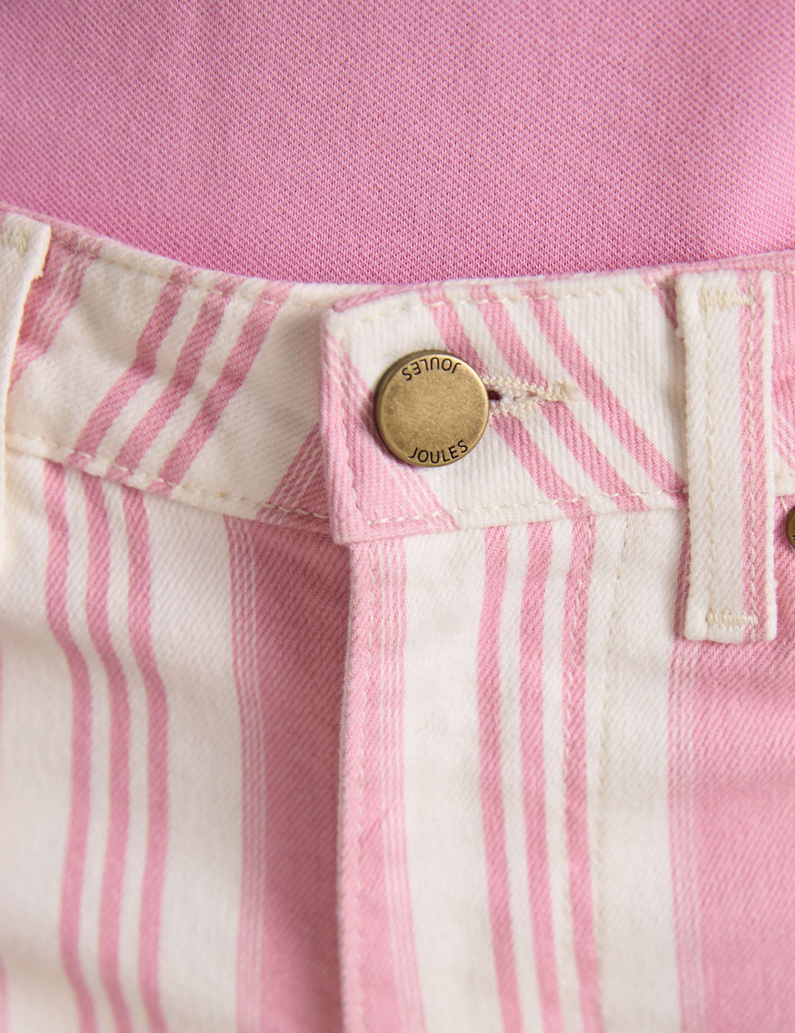 Mid Rise Striped Slim Straight Leg Jeans 4 of 6