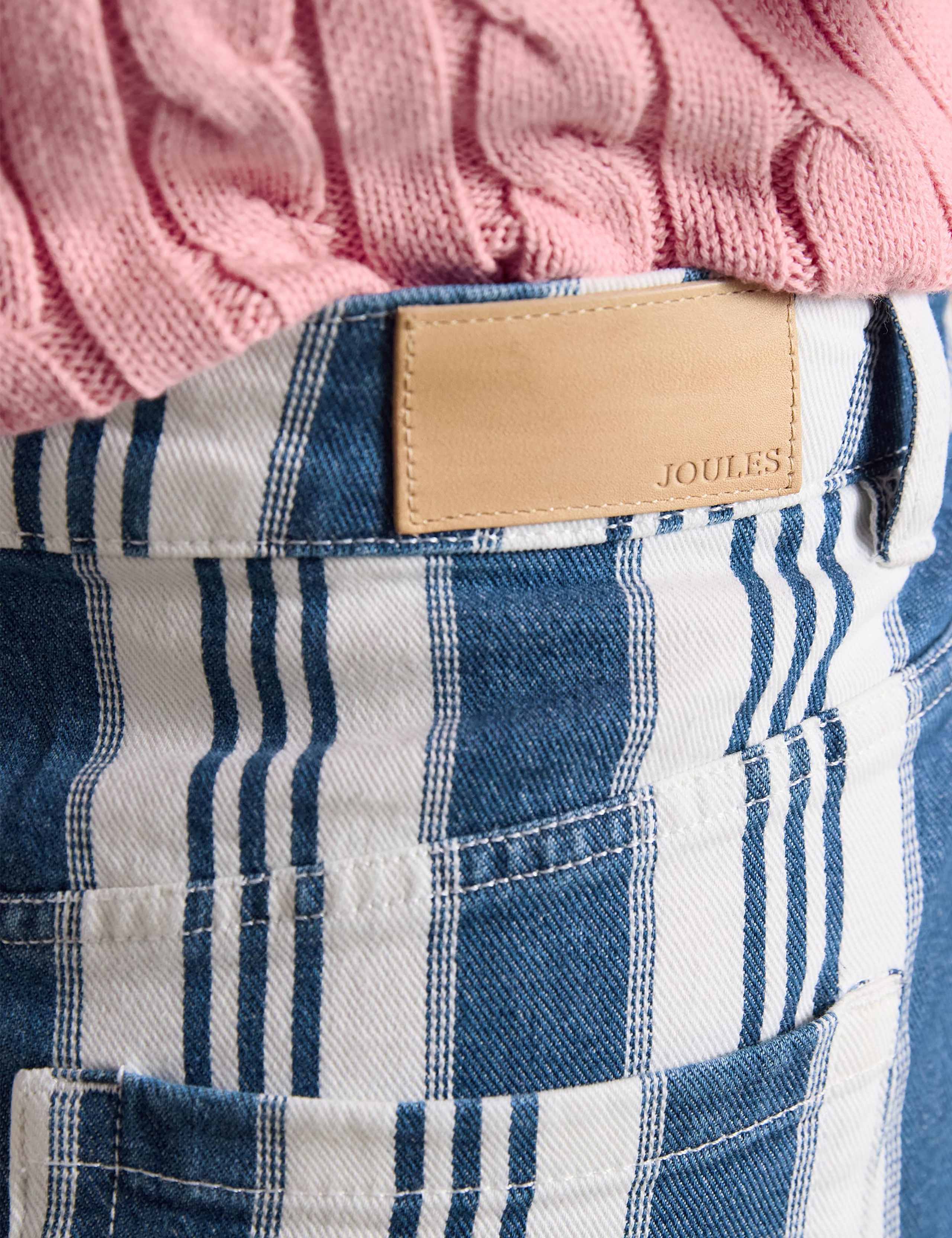 Mid Rise Striped Slim Straight Leg Jeans 6 of 8