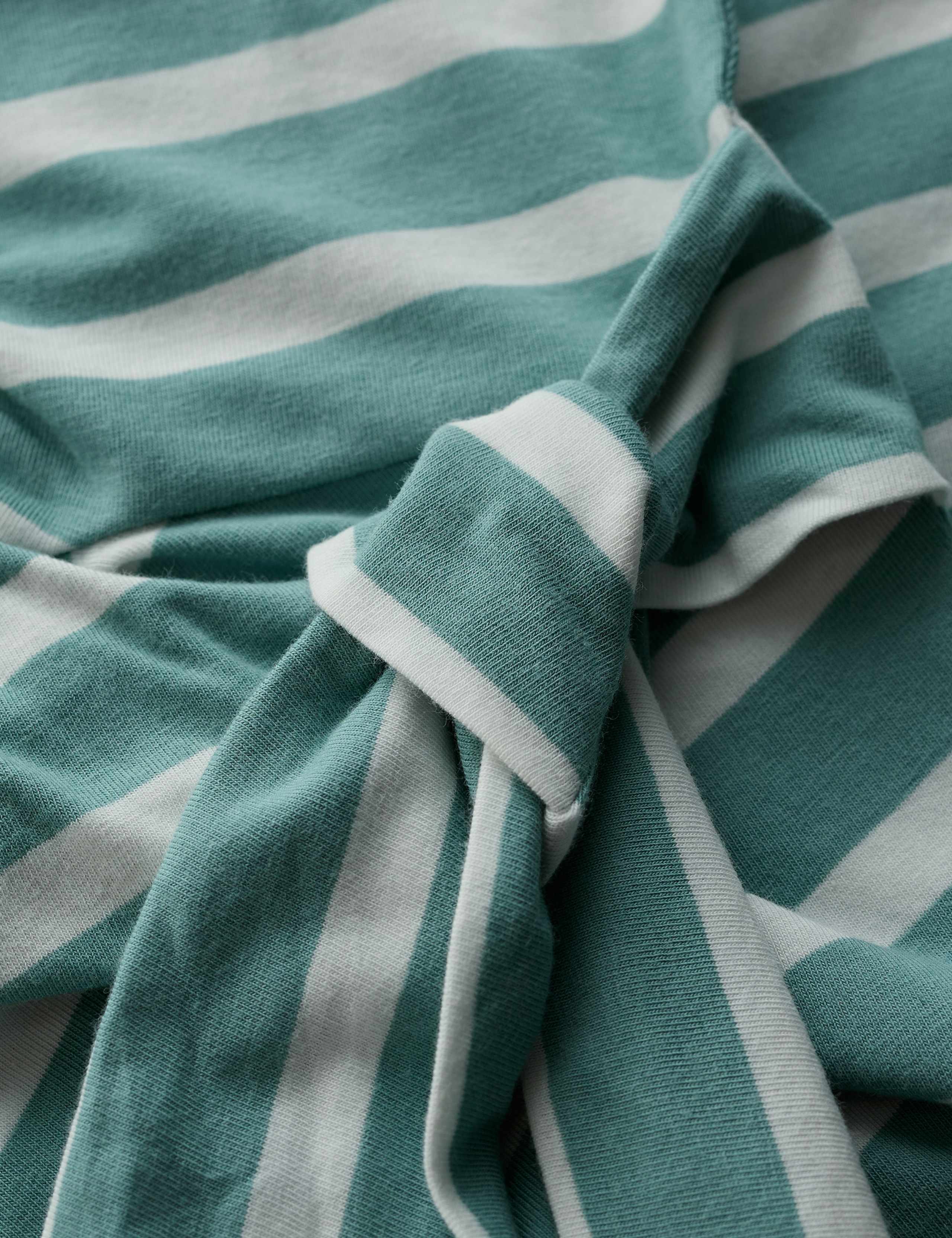 Cotton Rich Striped Tie Front Midi Wrap Dress 5 of 5