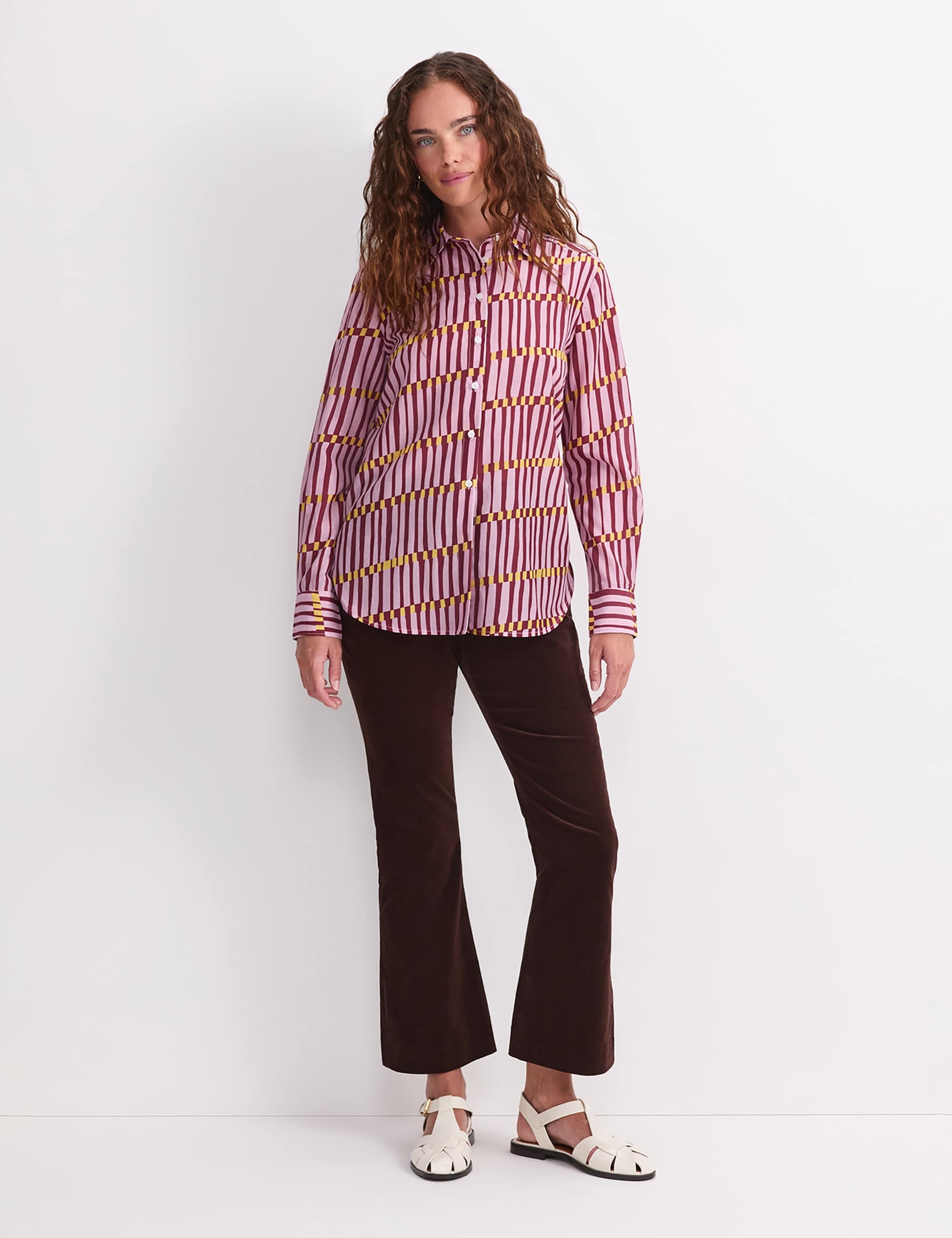 Cotton Rich Geometric Shirt with Silk 2 of 7