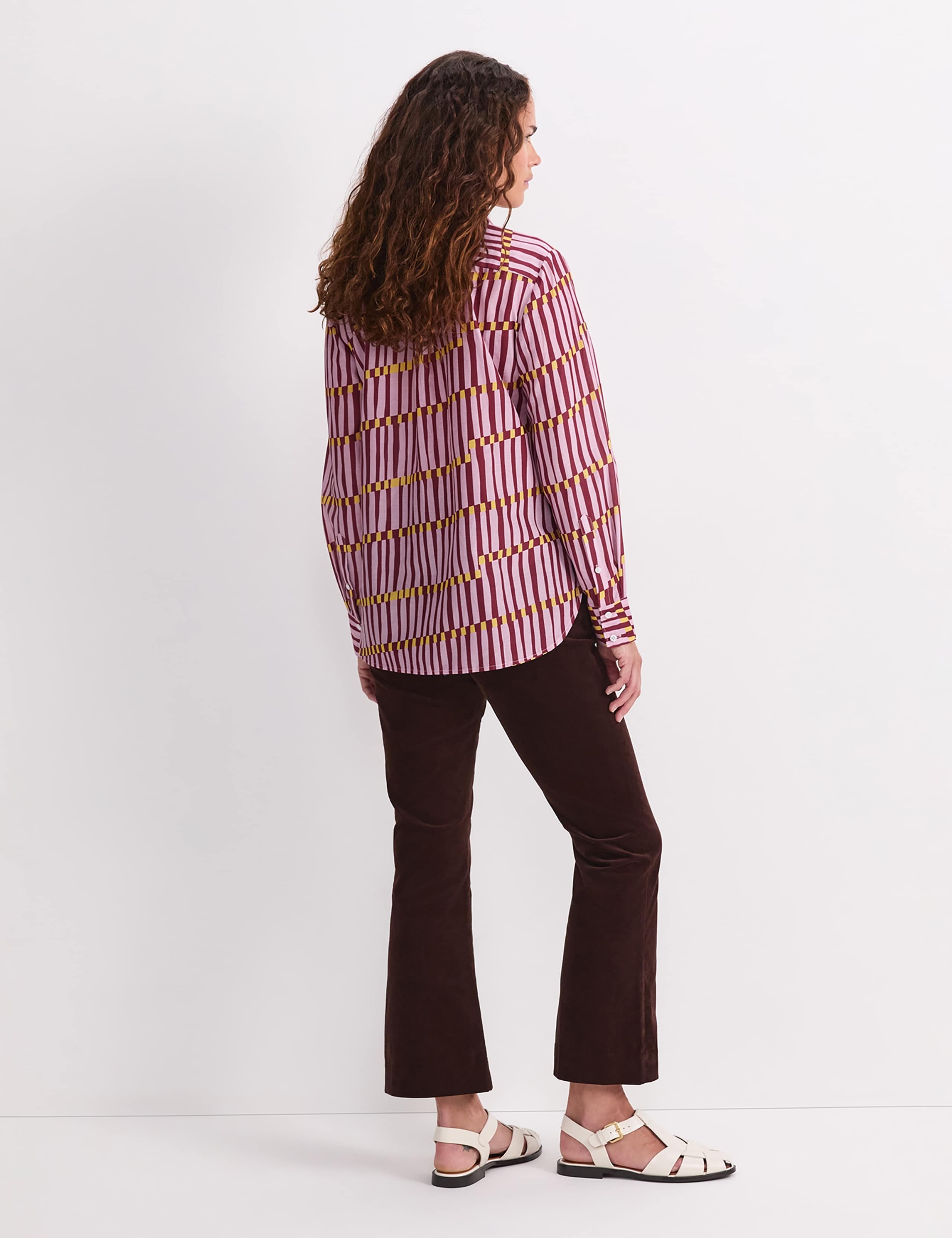 Cotton Rich Geometric Shirt with Silk 3 of 7
