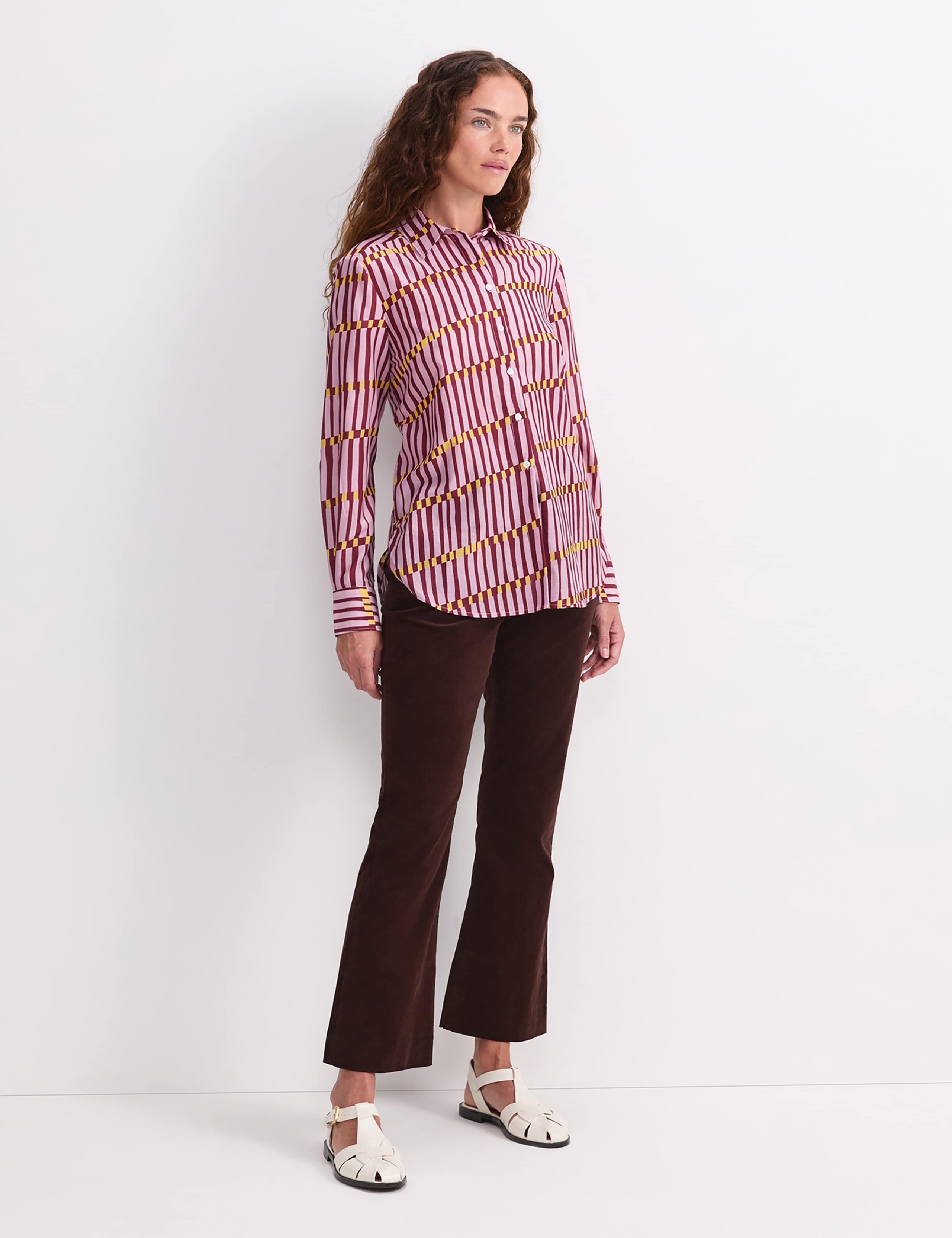 Cotton Rich Geometric Shirt with Silk 4 of 7