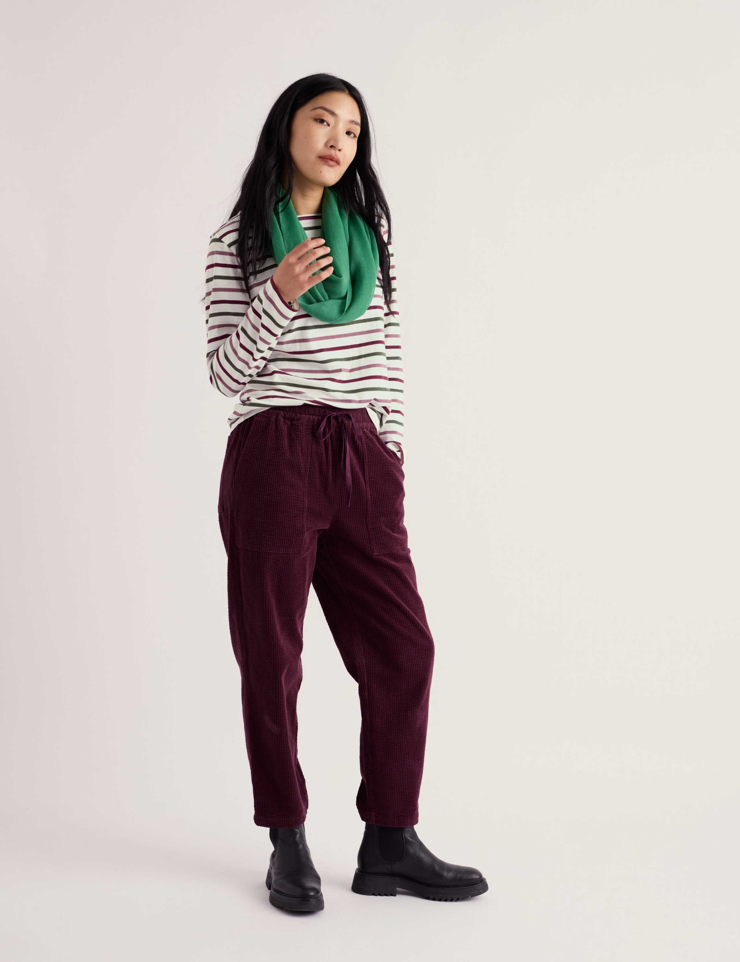 Pure Cotton Striped Relaxed T-Shirt 1 of 5