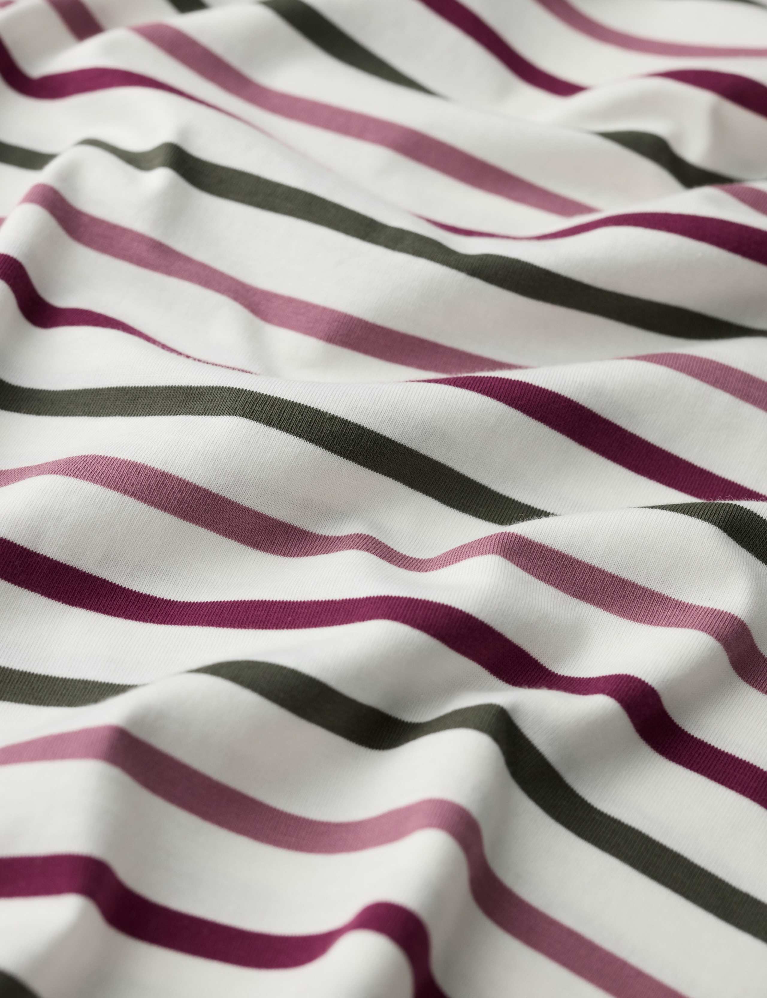 Pure Cotton Striped Relaxed T-Shirt 3 of 5