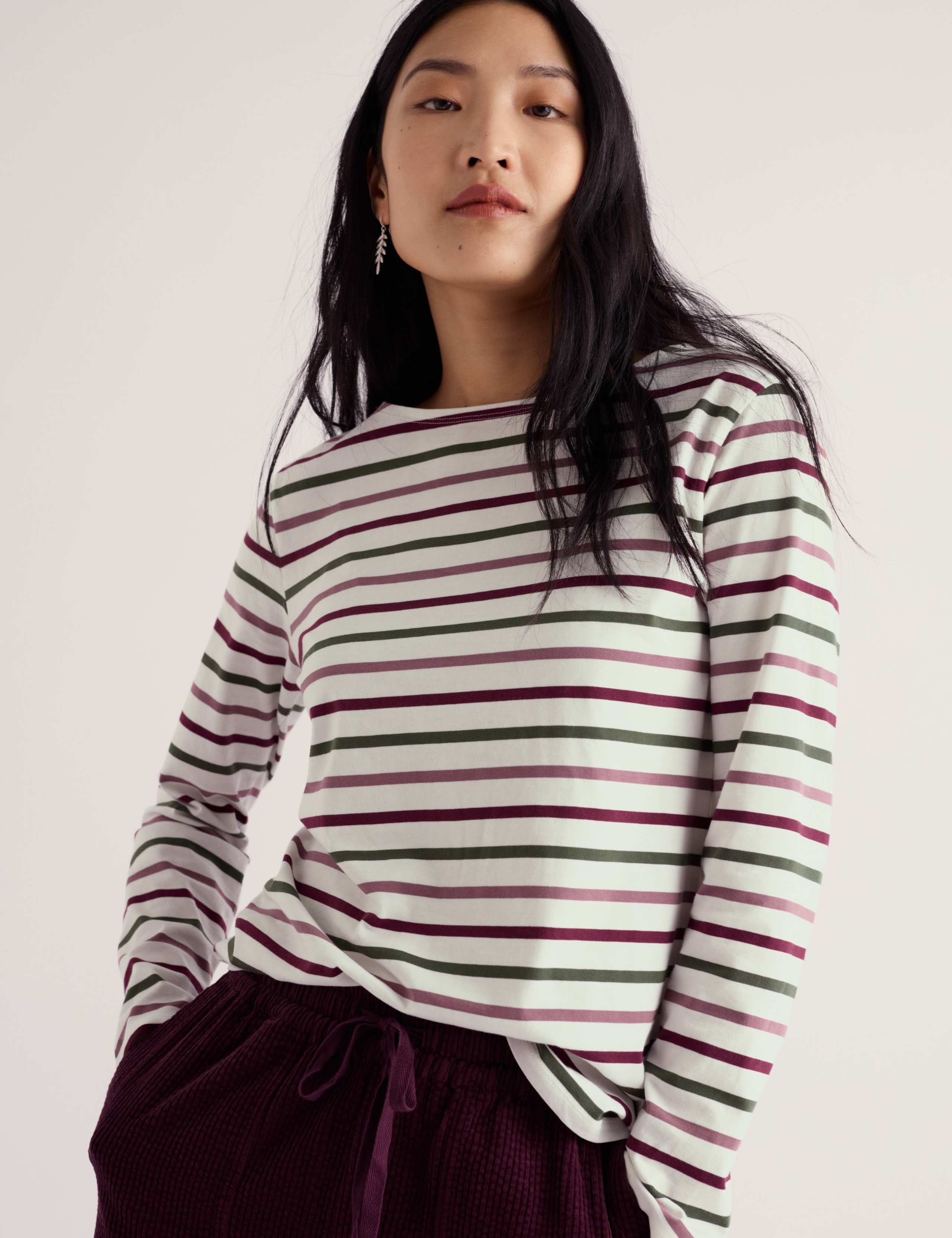 Pure Cotton Striped Relaxed T-Shirt 5 of 5
