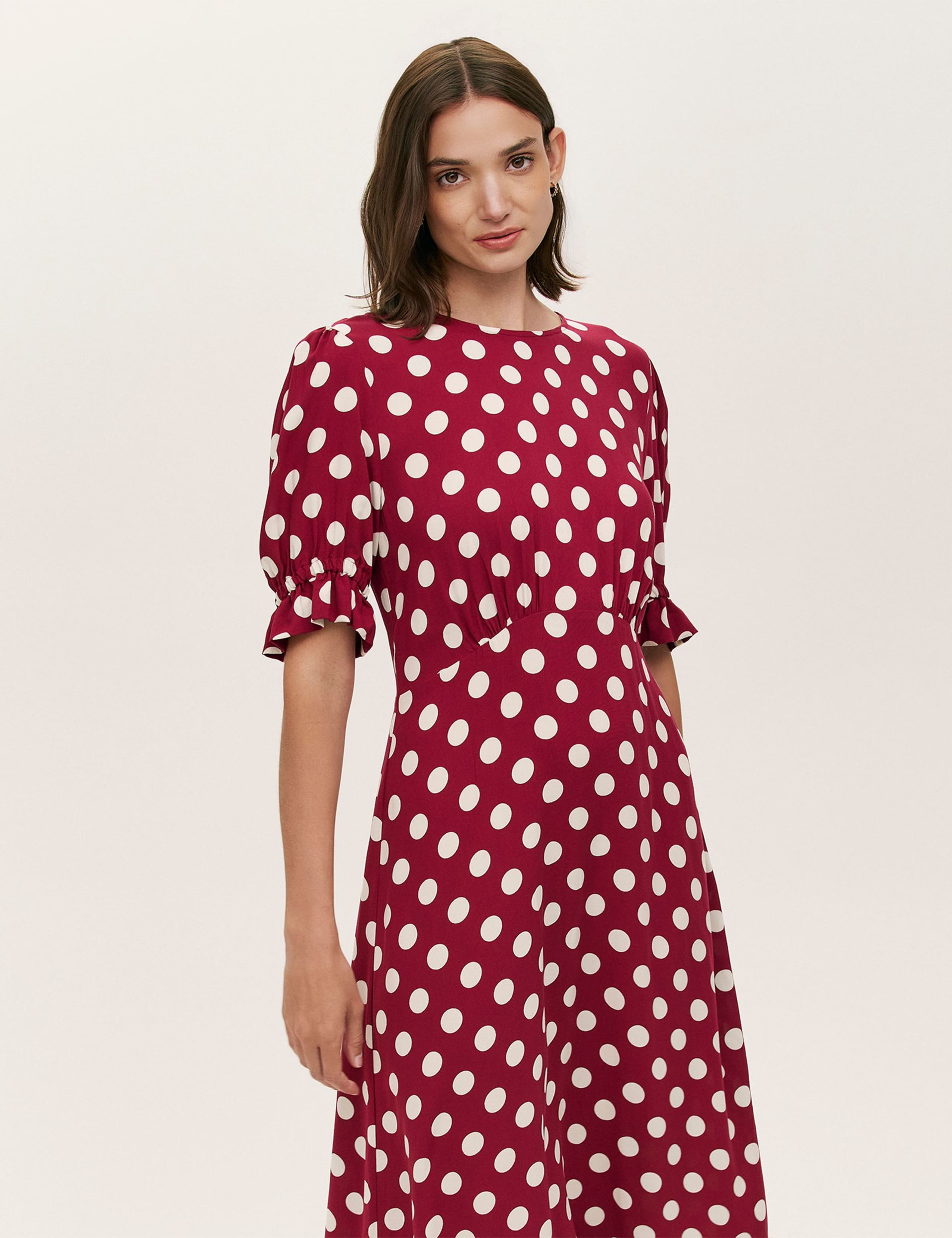 Polka Dot Midi Tea Dress 2 of 5