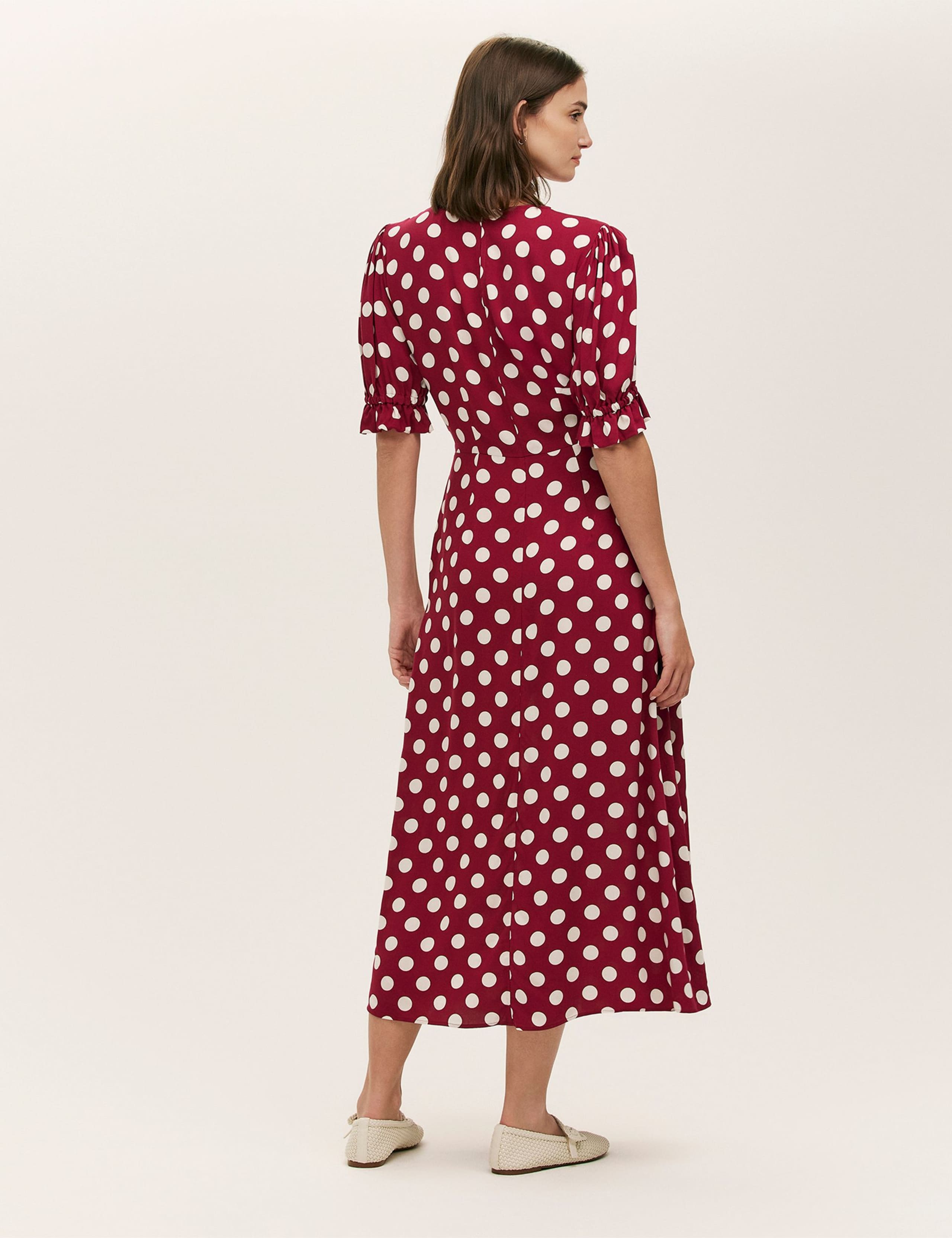Polka Dot Midi Tea Dress 3 of 5
