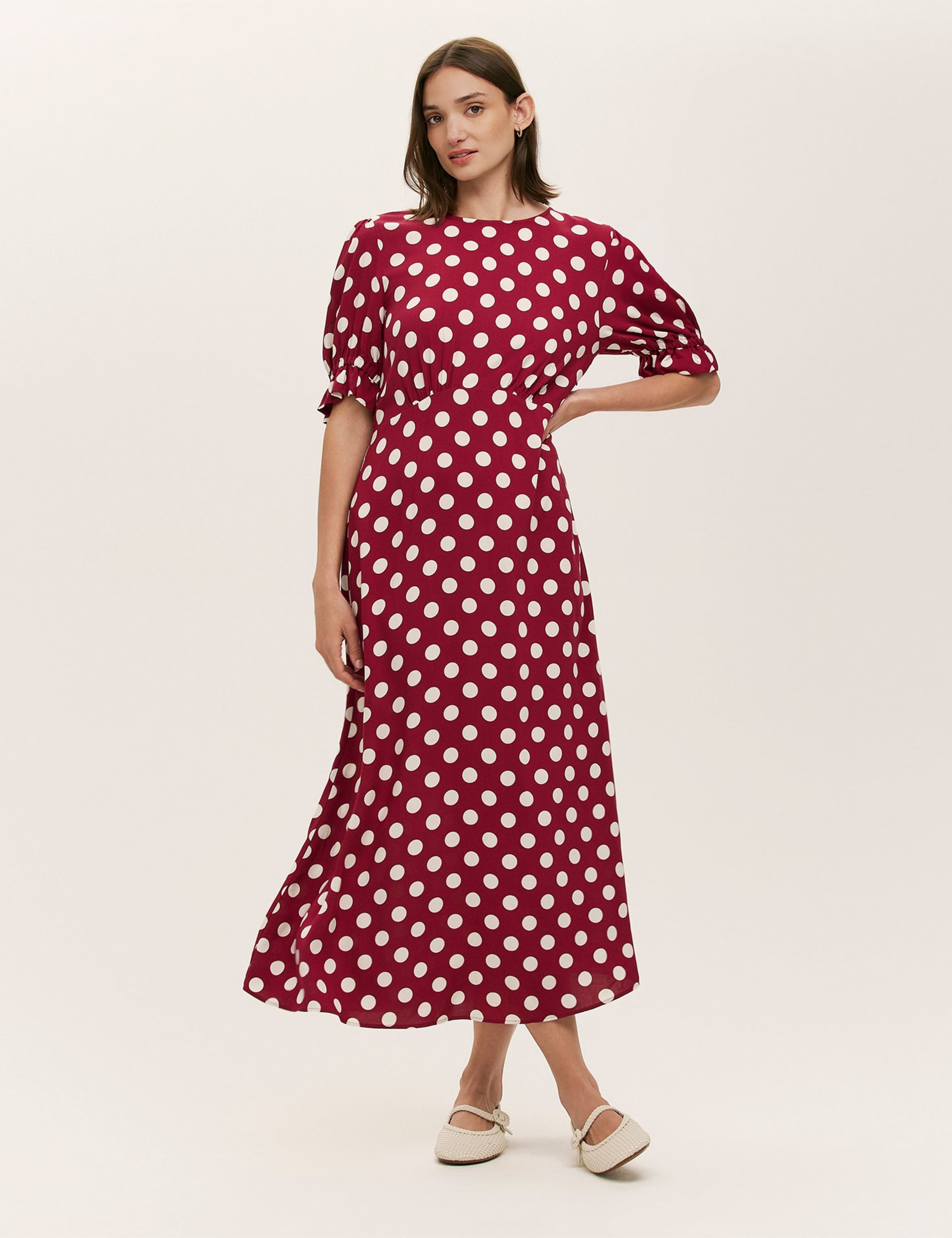 Polka Dot Midi Tea Dress 4 of 5