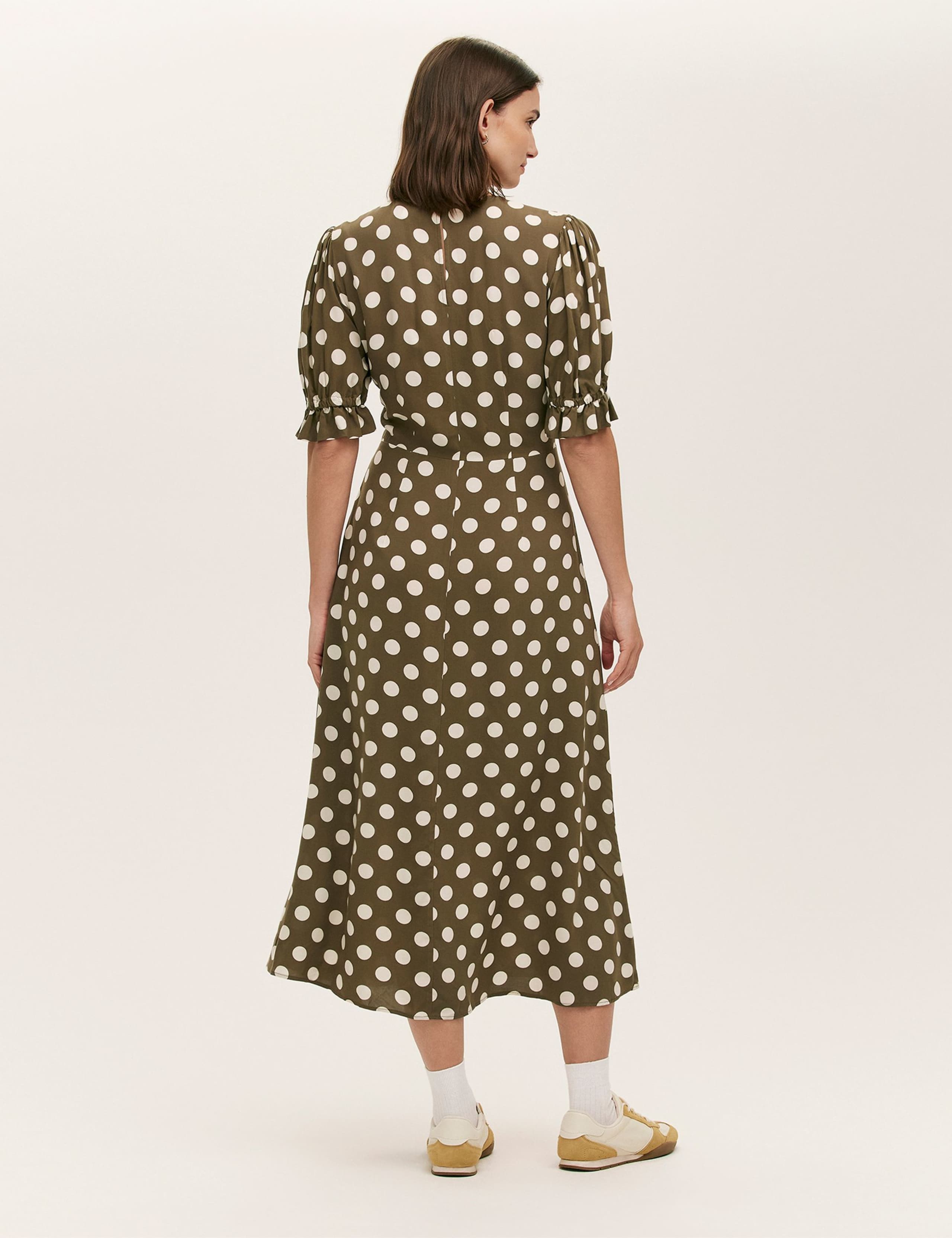 Polka Dot Midi Tea Dress 2 of 4