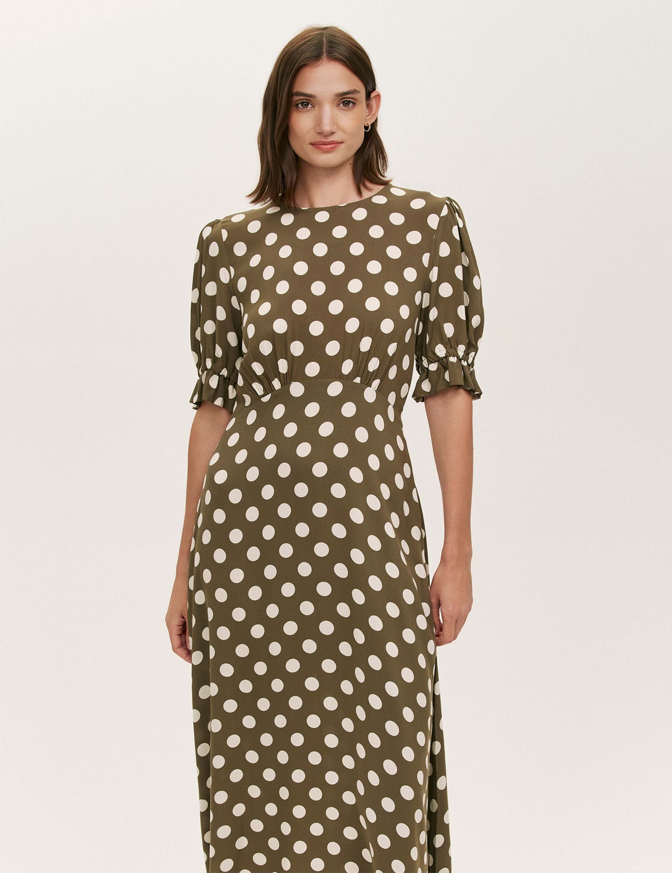 Polka Dot Midi Tea Dress 3 of 4