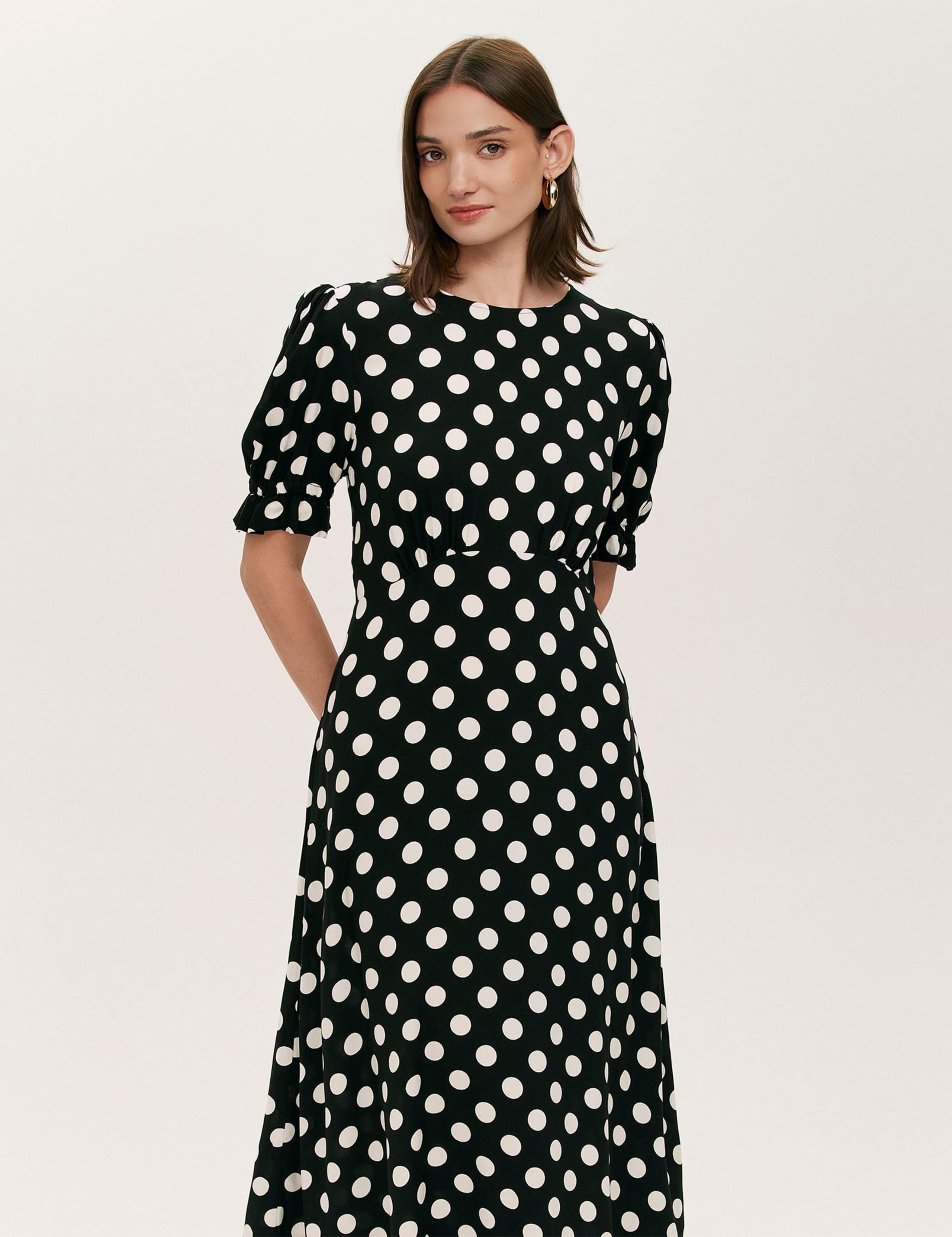 Polka Dot Midi Tea Dress 2 of 4