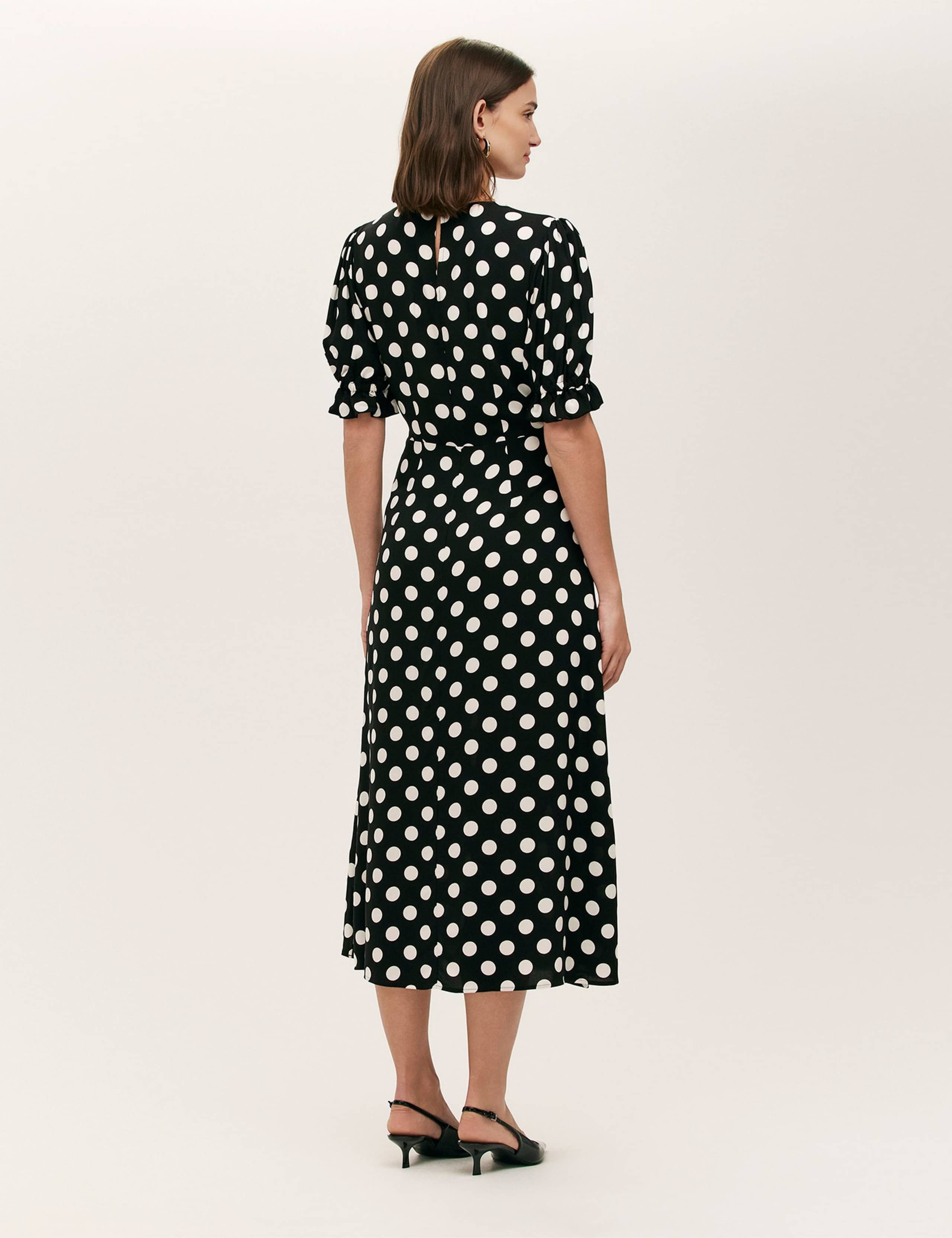 Polka Dot Midi Tea Dress 3 of 4