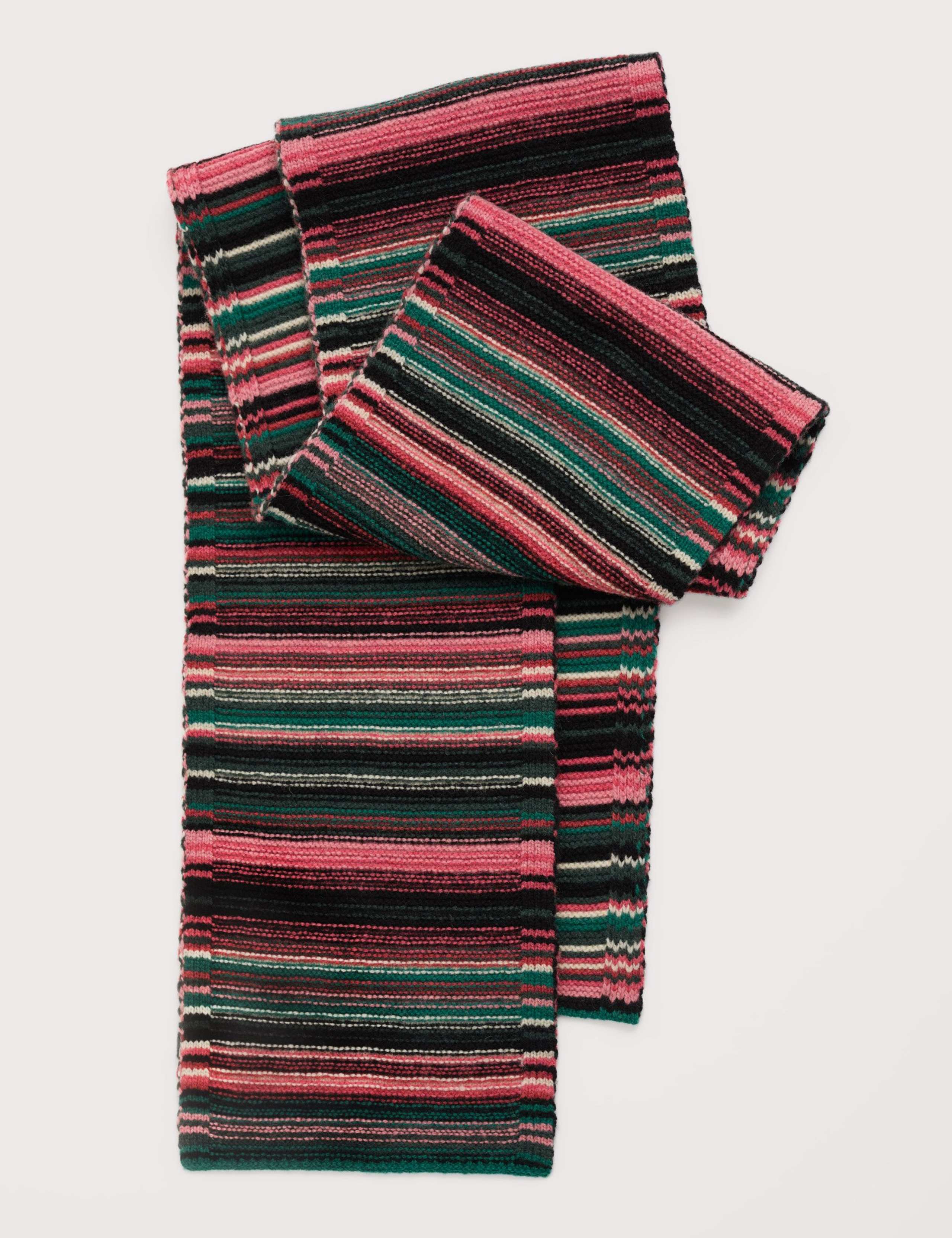 Merino Wool Rich Striped Scarf 1 of 5