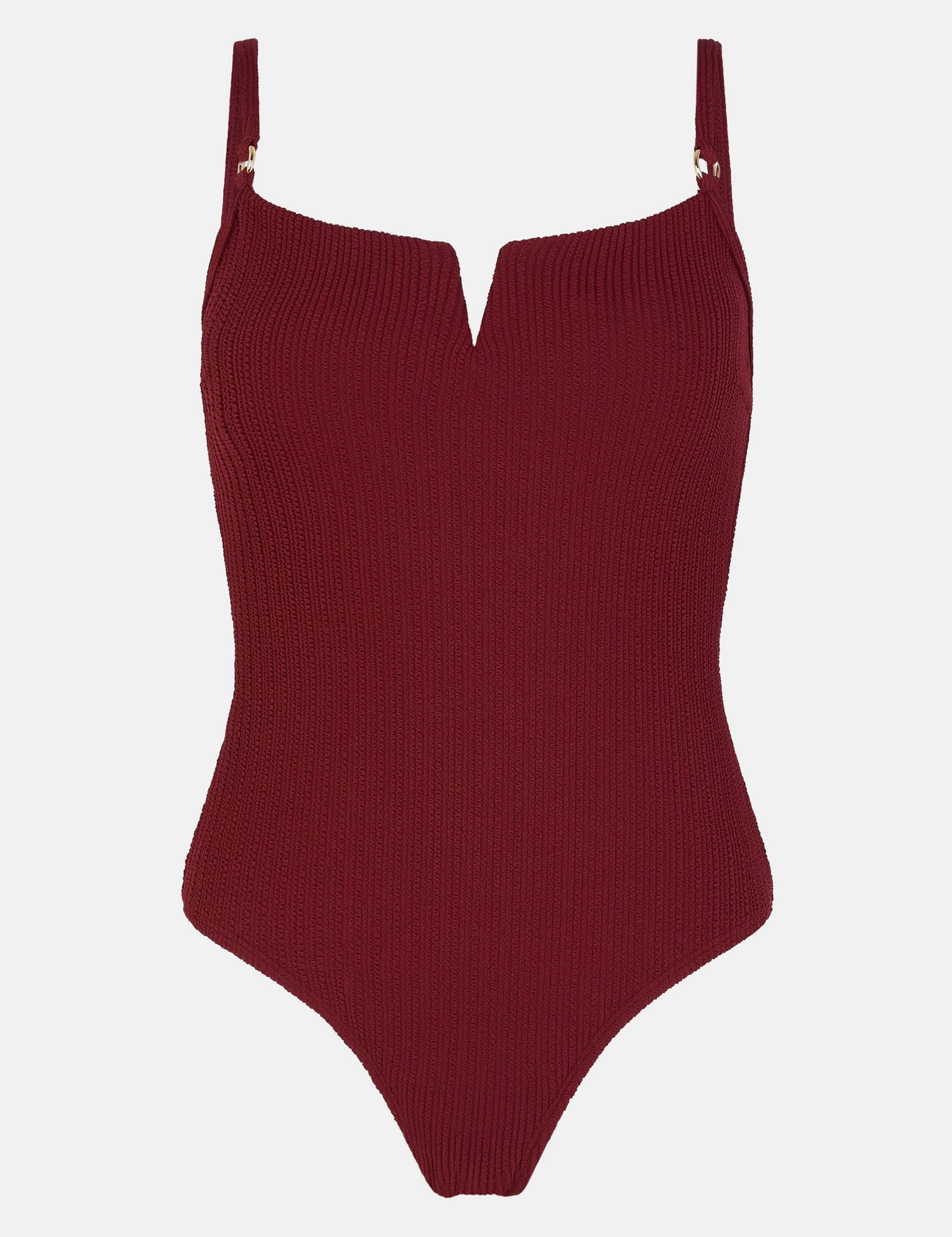 Textured V-Front Swimsuit 2 of 3