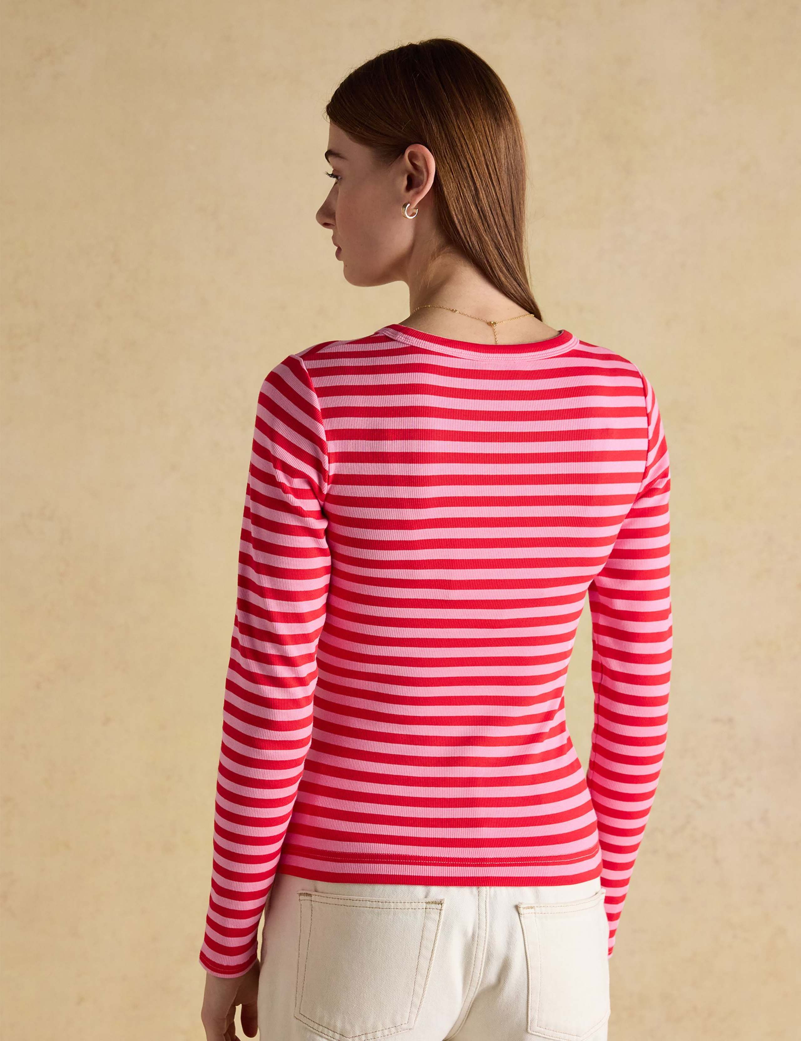 Cotton Rich Striped Ribbed Top 4 of 7