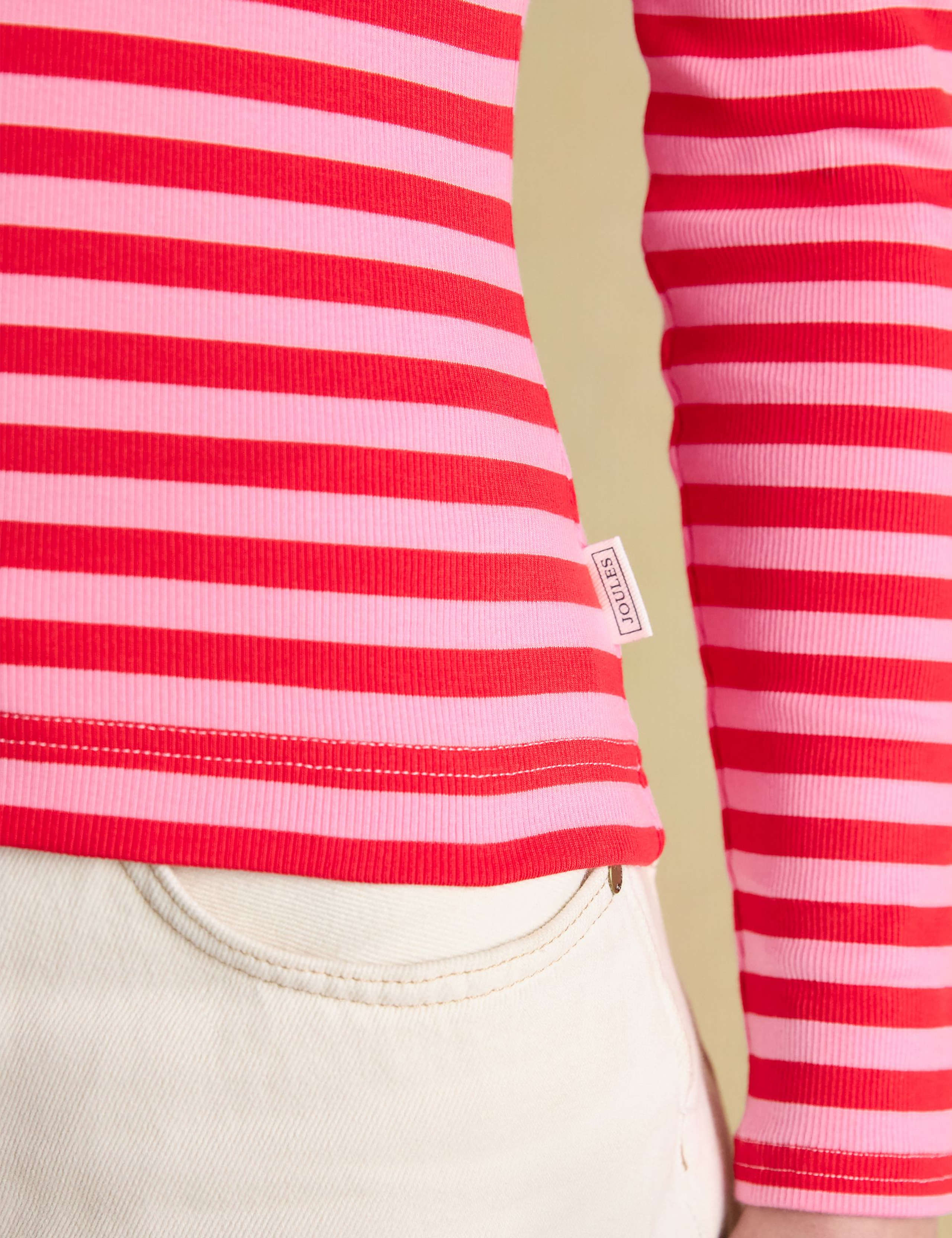 Cotton Rich Striped Ribbed Top 6 of 7
